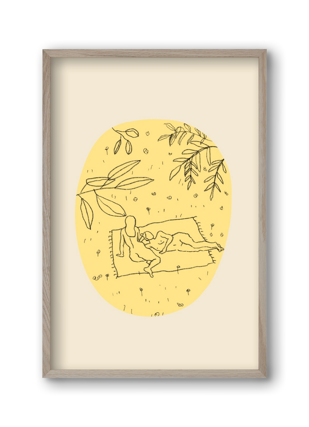 Calm spring, 30x45 cm (30x45 cm), Tölgy keret