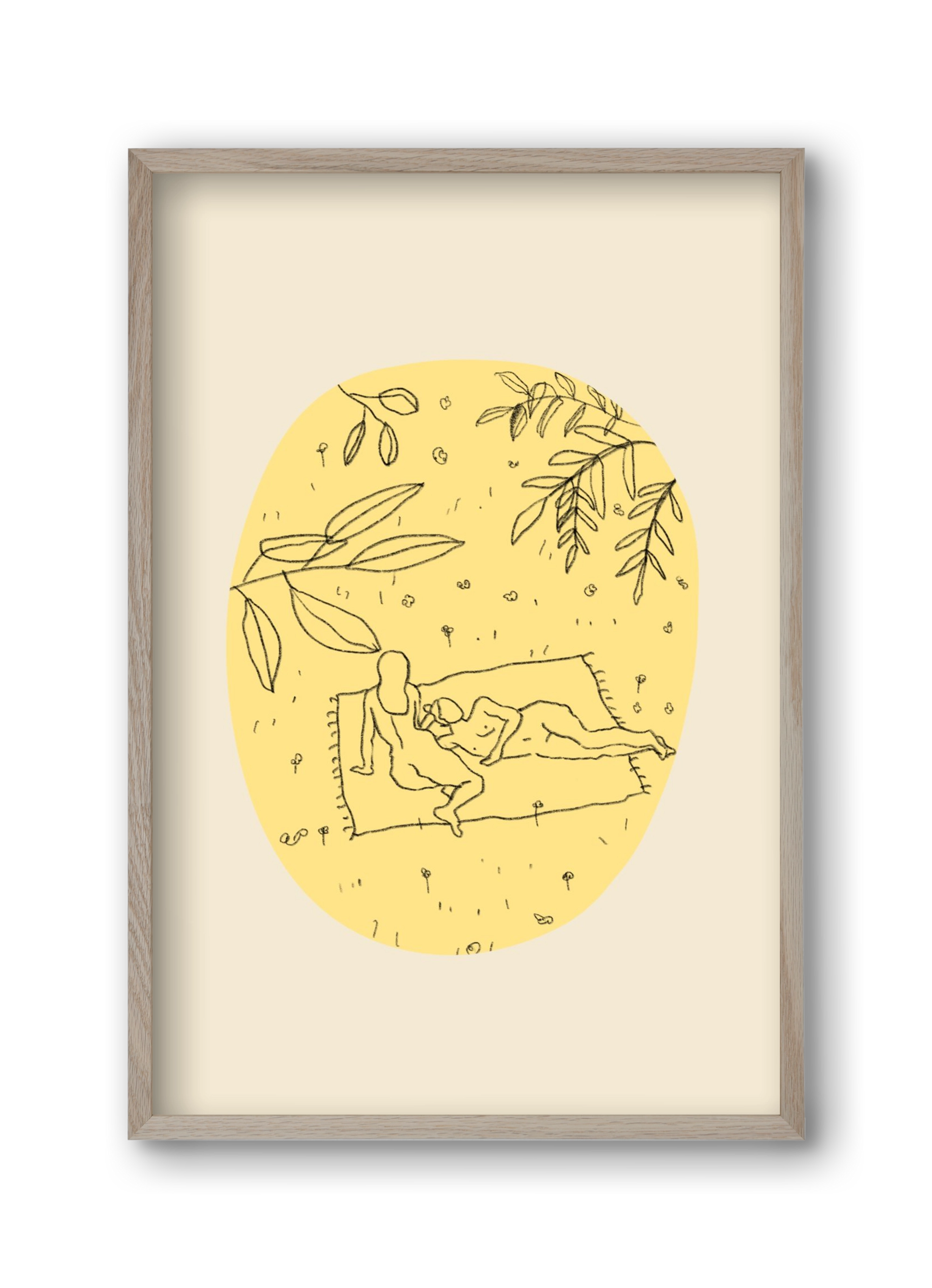 Calm spring, 30x45 cm (30x45 cm), Tölgy keret