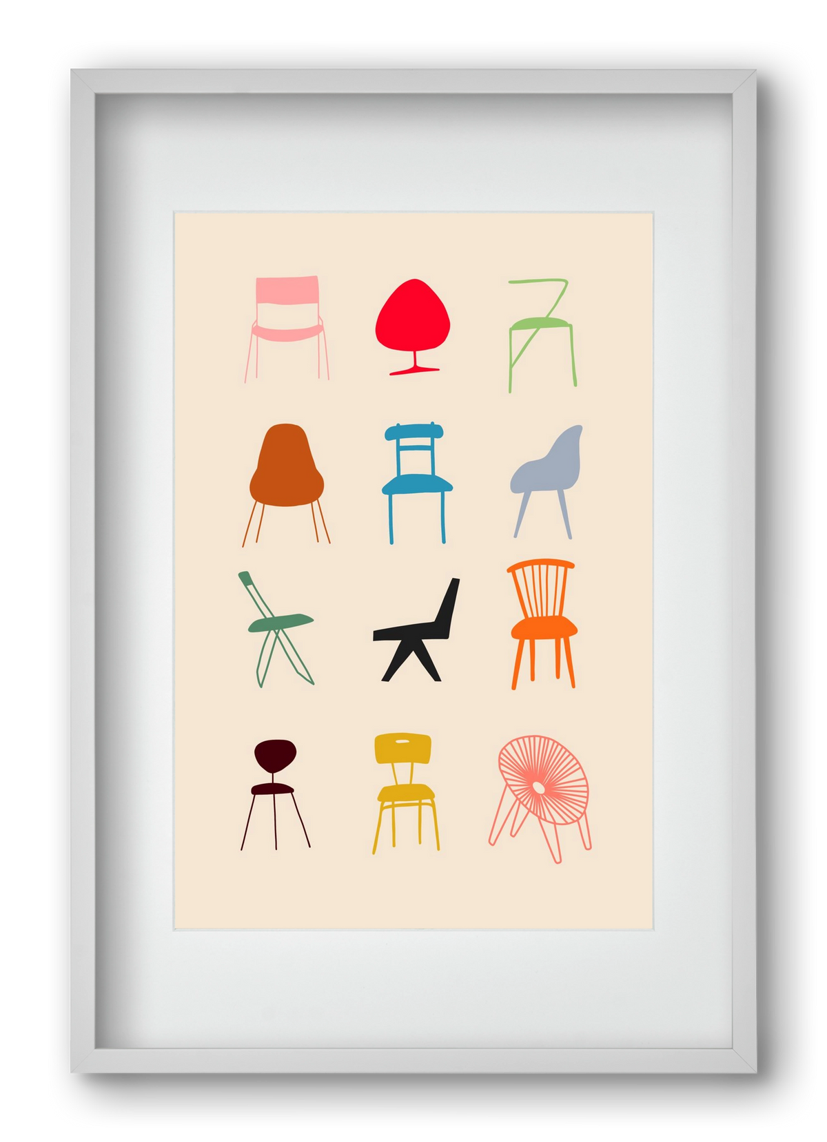 Have a Seat, 40x60 cm (30x45 cm), Fehér keret, paszpartuval