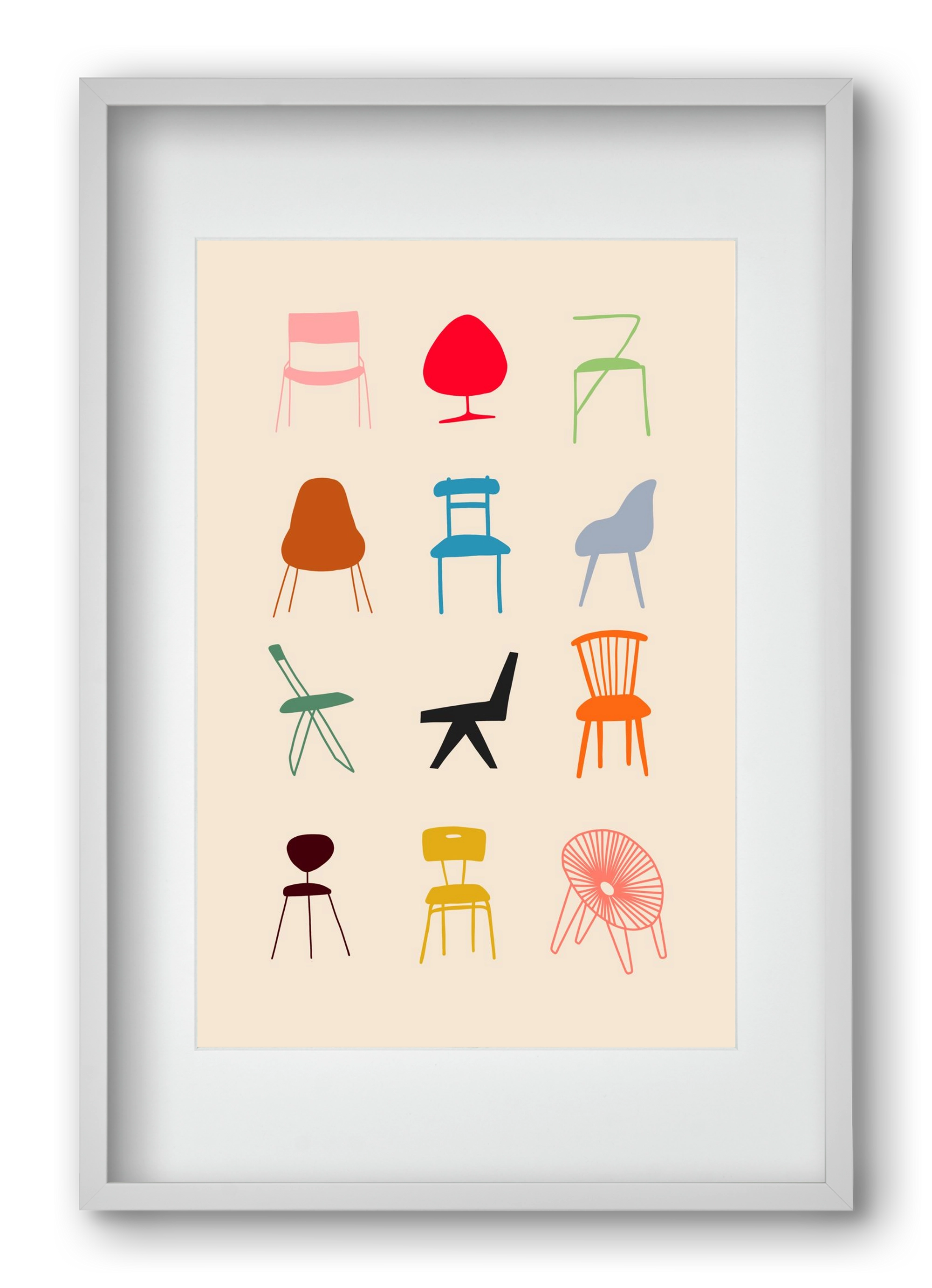 Have a Seat, 40x60 cm (30x45 cm), Fehér keret, paszpartuval