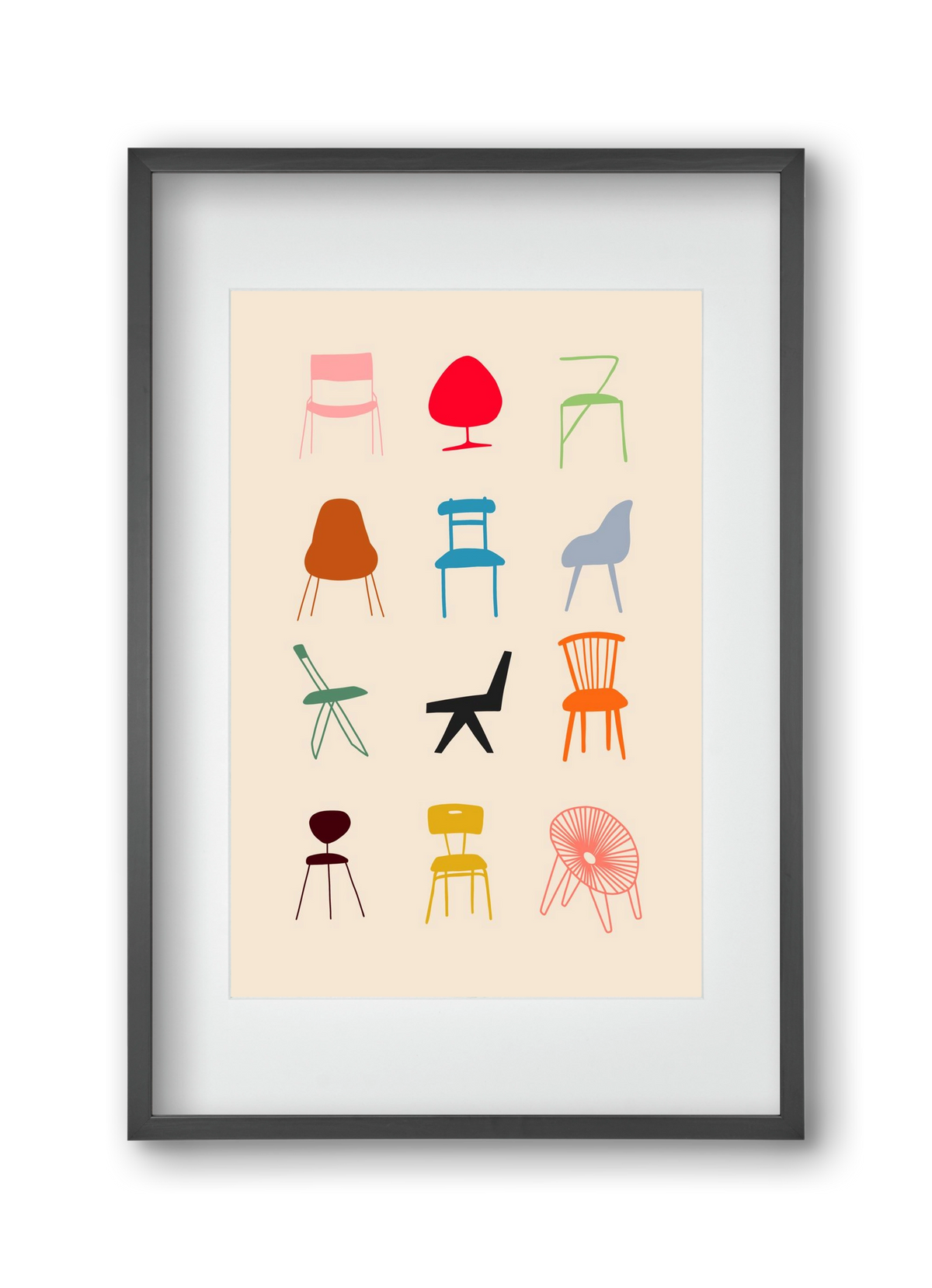 Have a Seat, 30x45 cm (20x30 cm), Fekete keret, paszpartuval