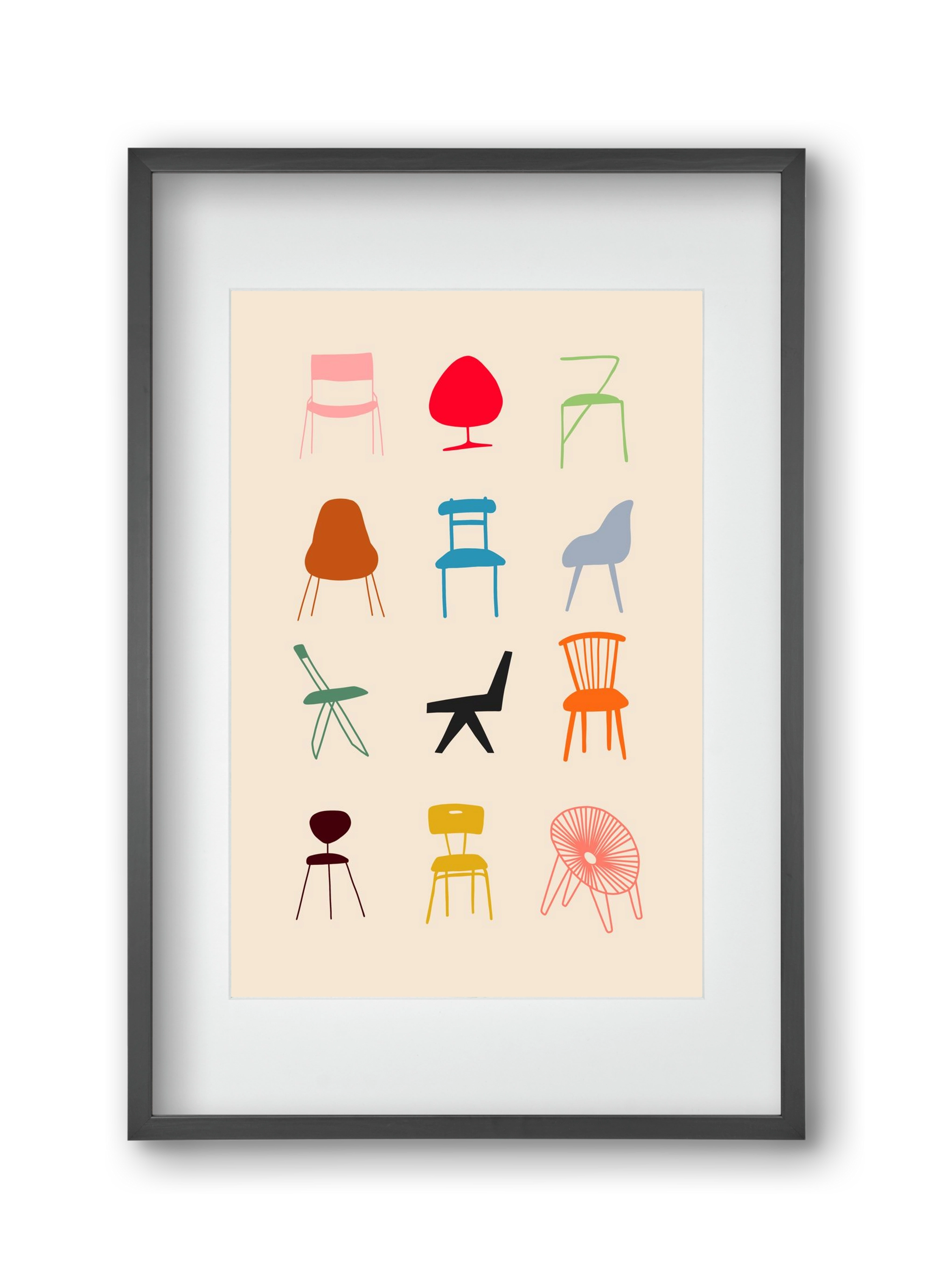 Have a Seat, 30x45 cm (20x30 cm), Fekete keret, paszpartuval