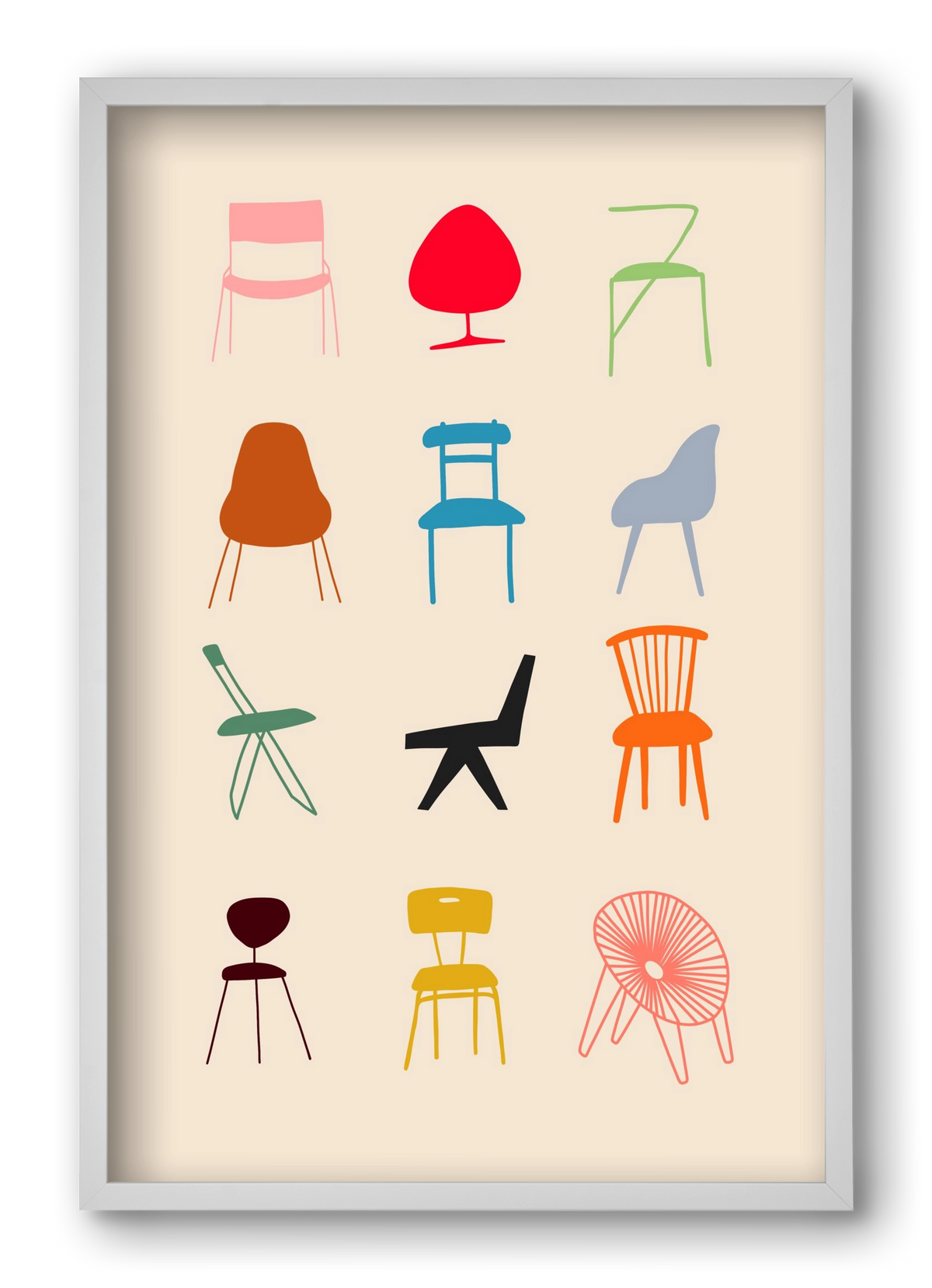 Have a Seat, 40x60 cm (40x60 cm), Fehér keret