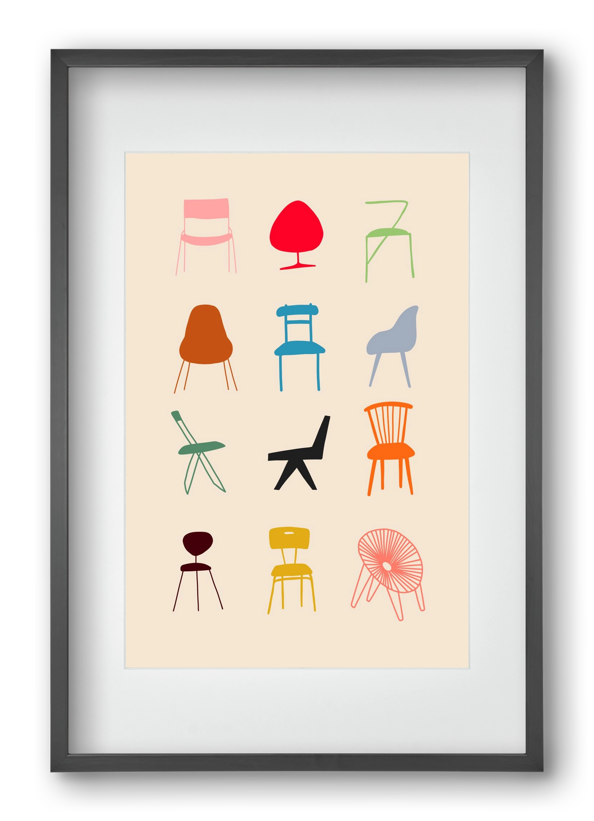 Have a Seat, 40x60 cm (30x45 cm), Fekete keret, paszpartuval