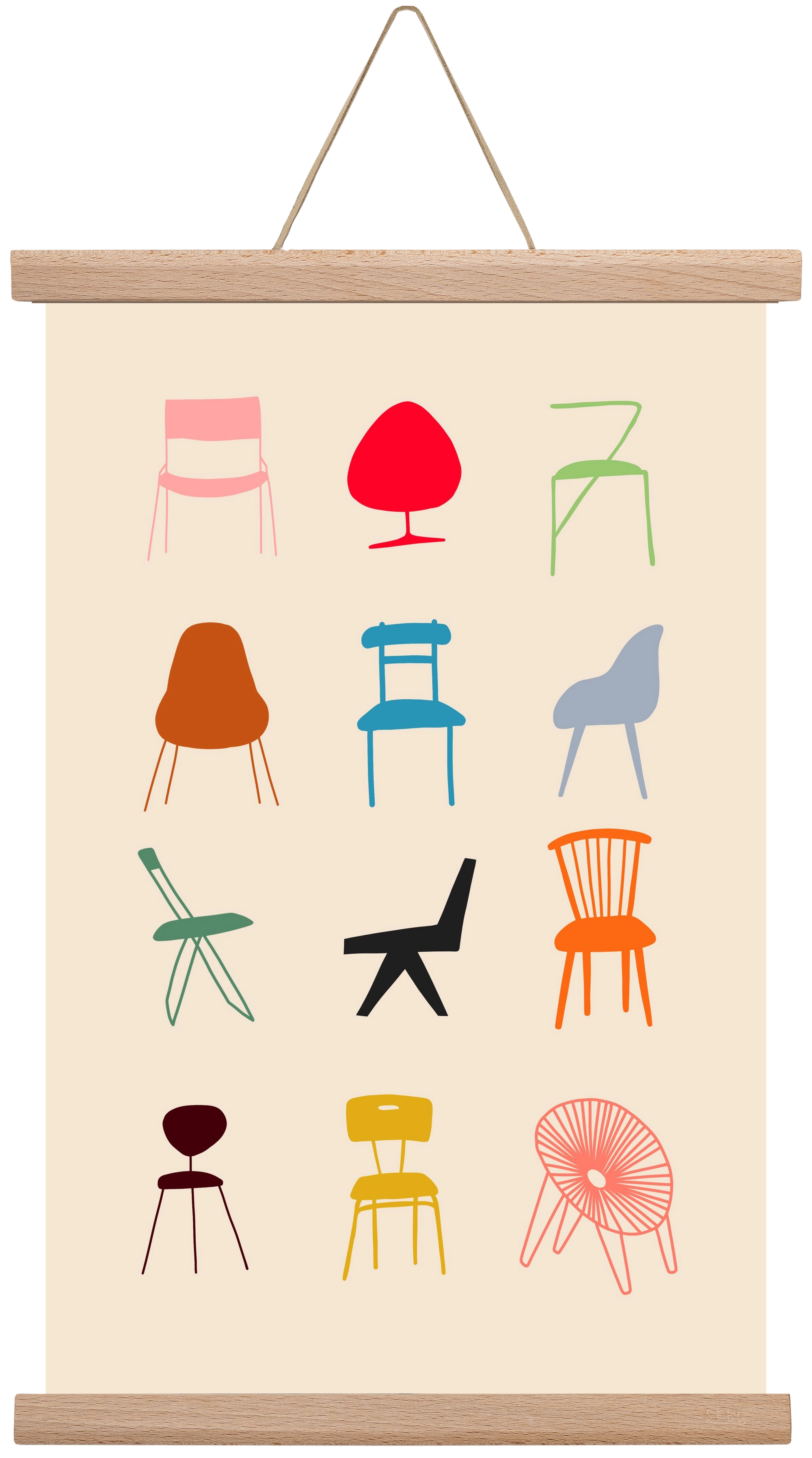 Have a Seat, 30x45 cm (30x45 cm), Tölgy akasztó