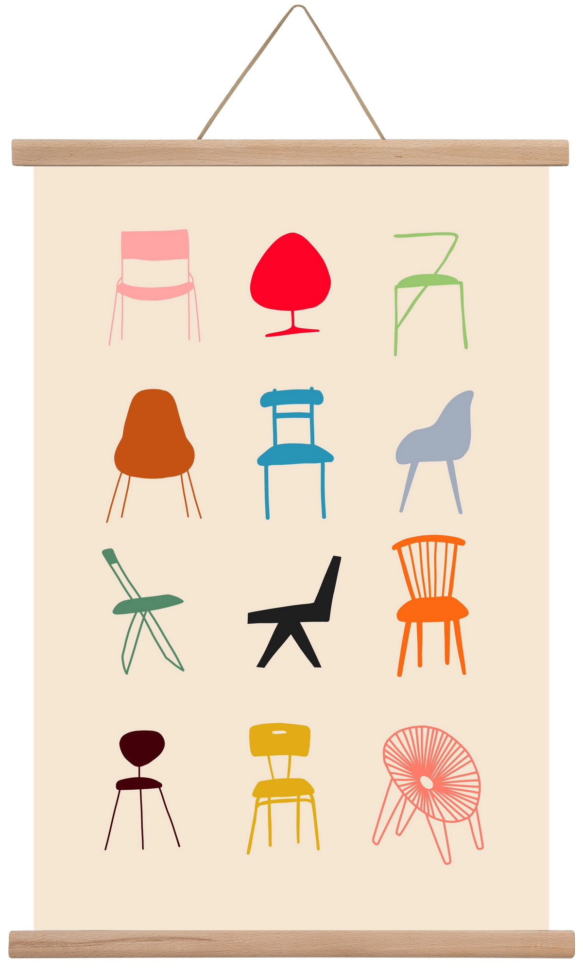 Have a Seat, 40x60 cm (40x60 cm), Tölgy akasztó