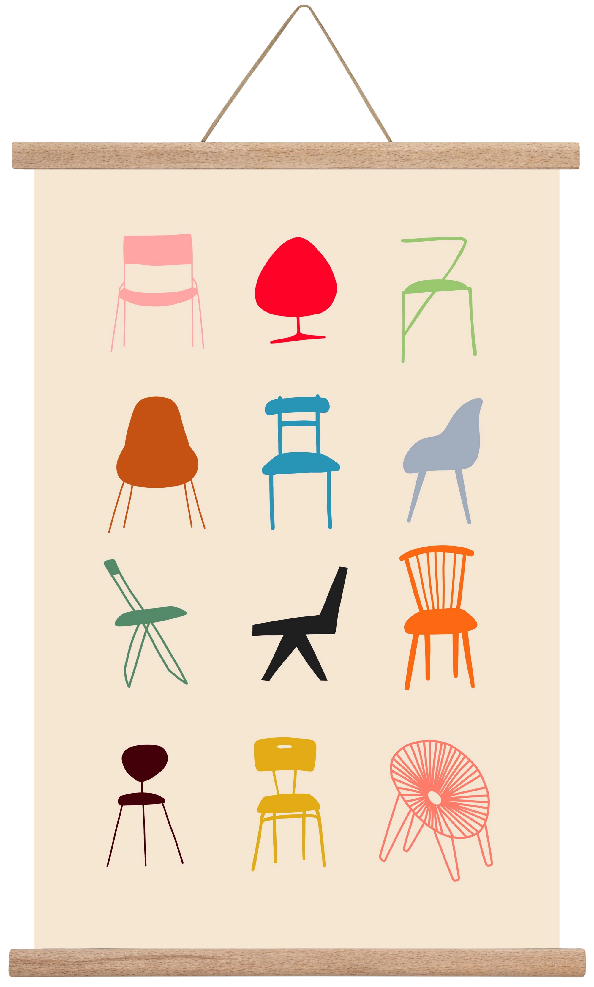 Have a Seat, 40x60 cm (40x60 cm), Tölgy akasztó