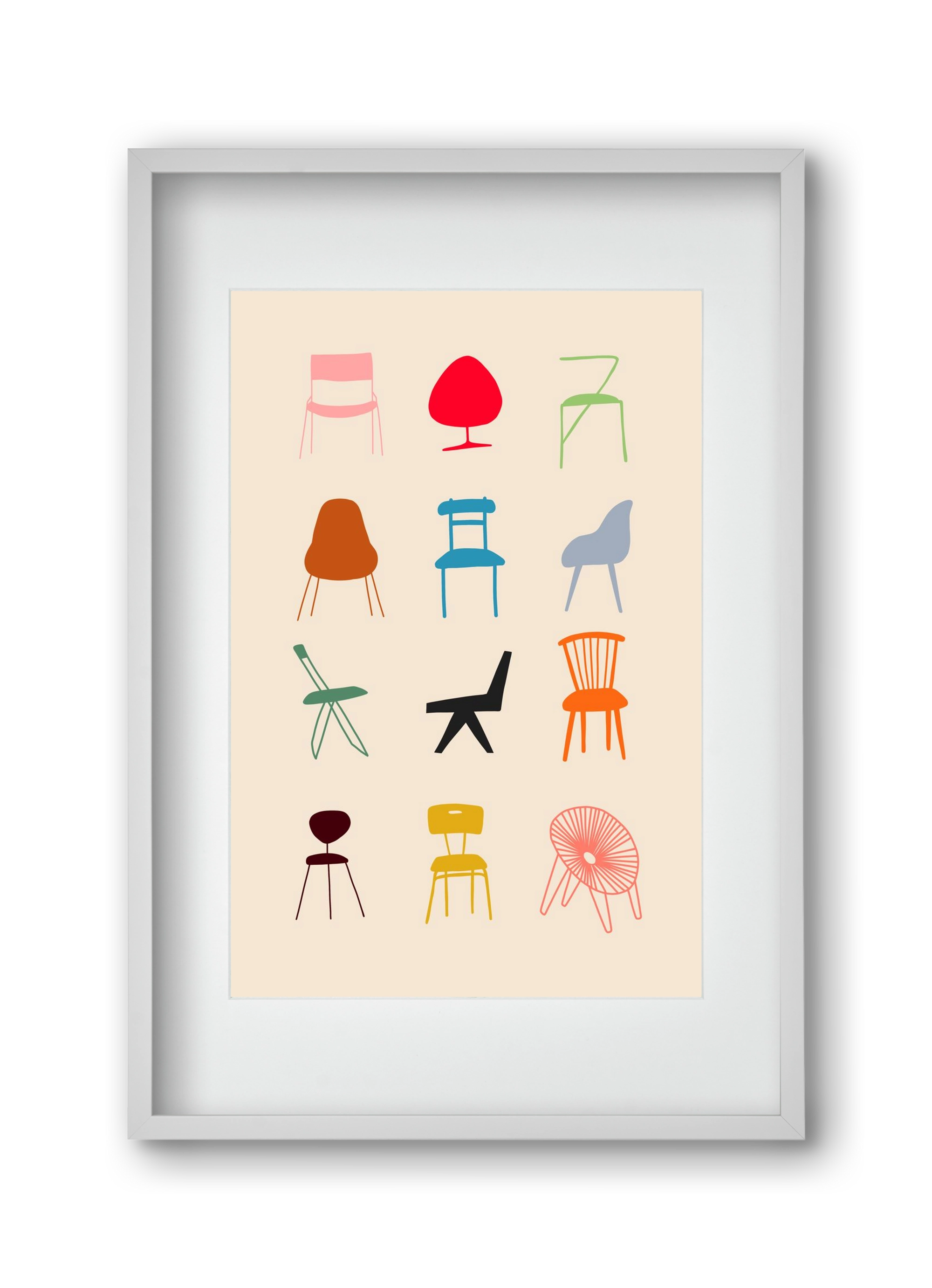 Have a Seat, 30x45 cm (20x30 cm), Fehér keret, paszpartuval