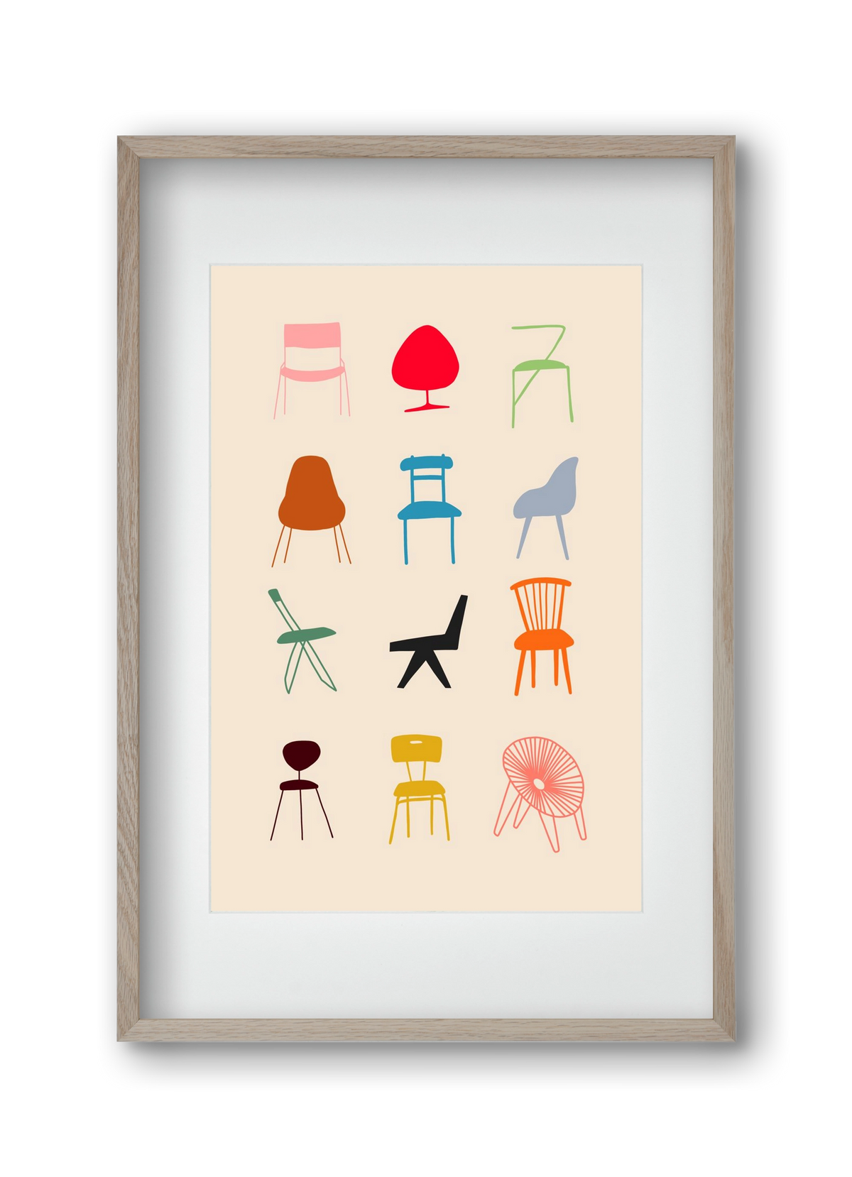 Have a Seat, 30x45 cm (20x30 cm), Tölgy keret, paszpartuval