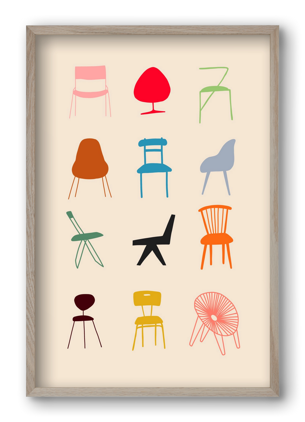 Have a Seat, 40x60 cm (40x60 cm), Tölgy keret