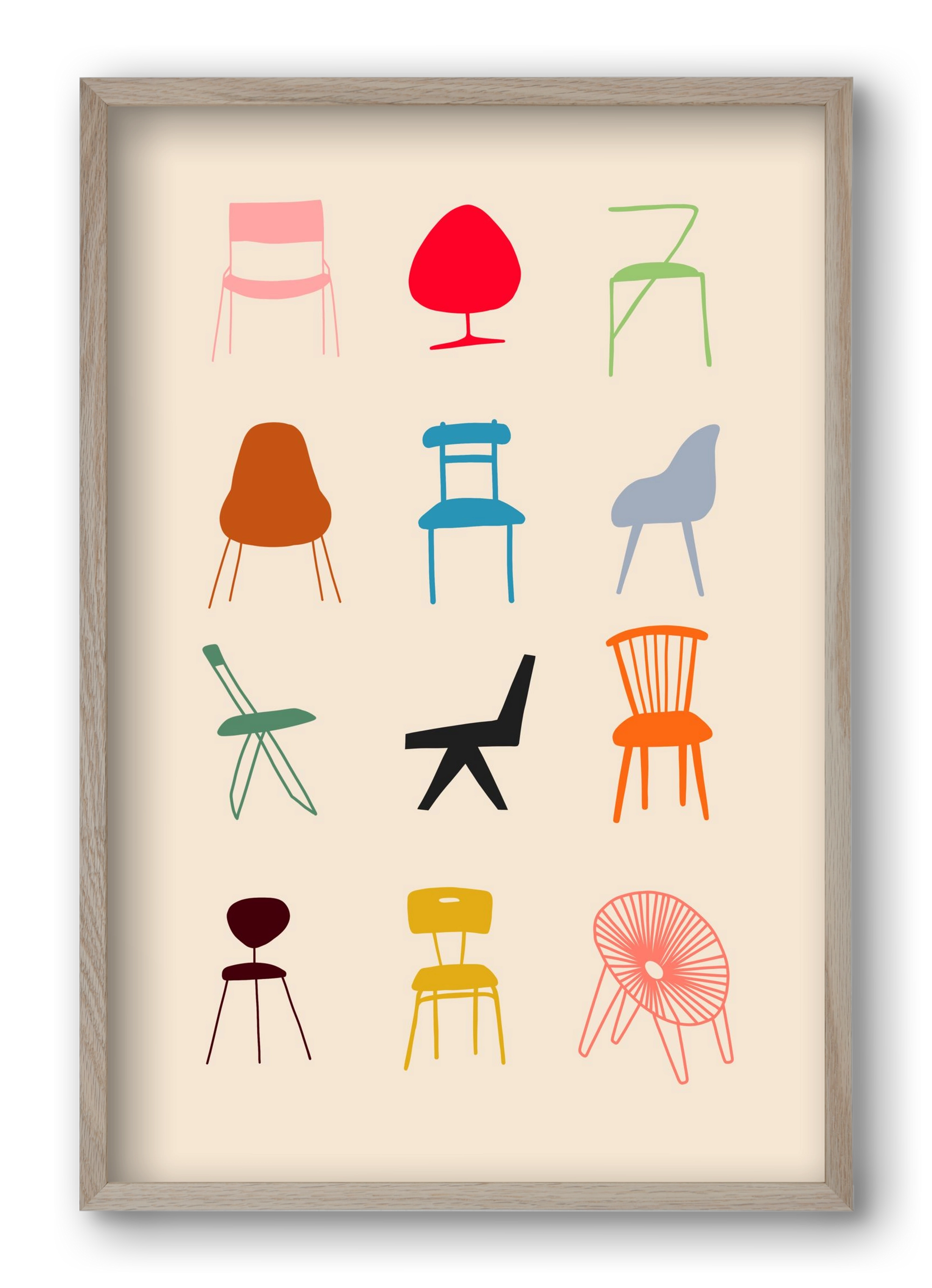 Have a Seat, 40x60 cm (40x60 cm), Tölgy keret