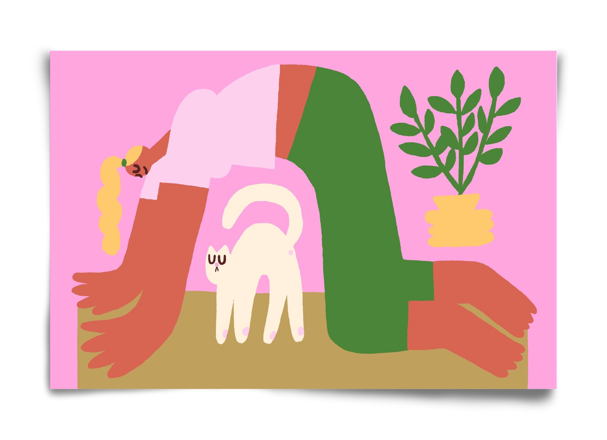 Yoga Cat, 60x40 cm, Keret nélkül