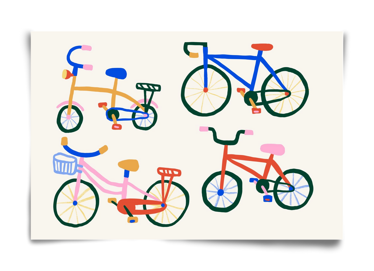 Bikes, 60x40 cm, Keret nélkül