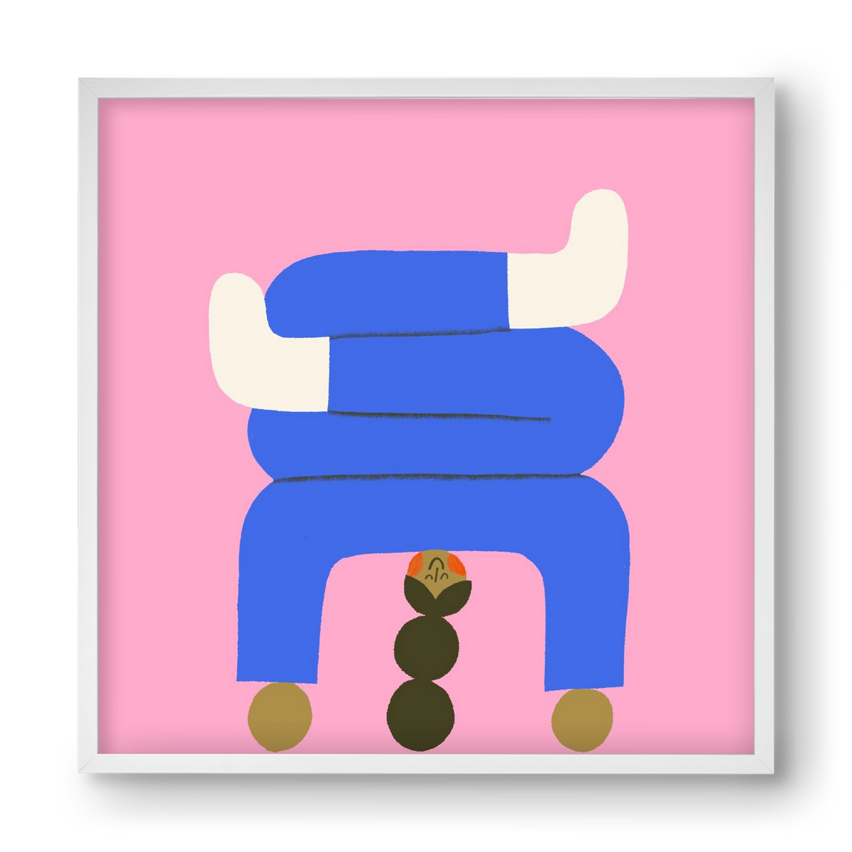 Yoga time, 40x40 cm (40x40 cm), Fehér keret