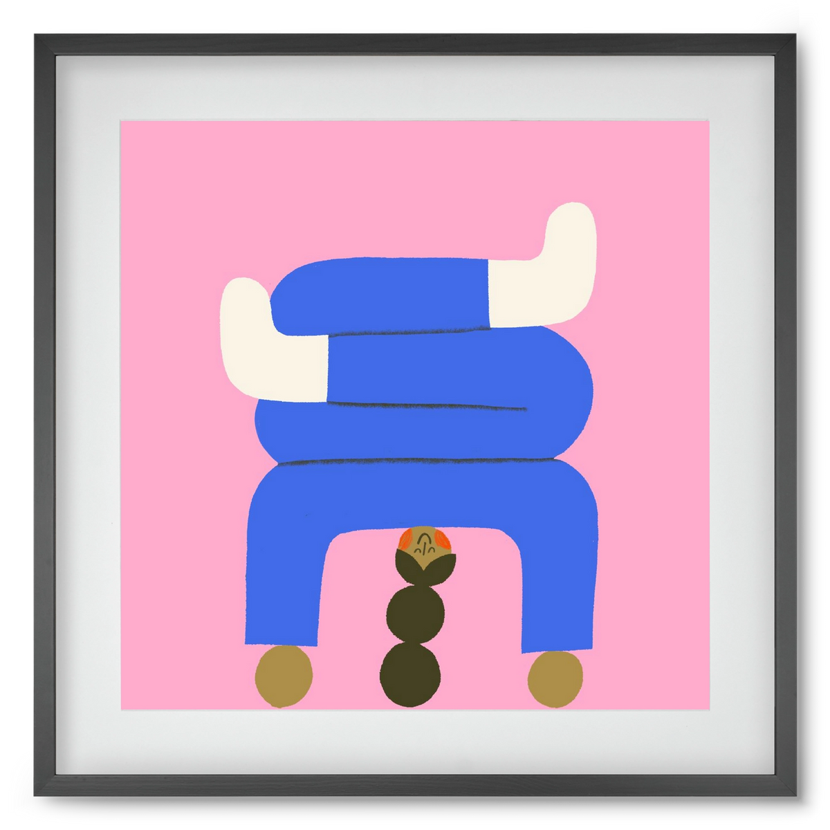 Yoga time, 50x50 cm (40x40 cm), Fekete keret, paszpartuval