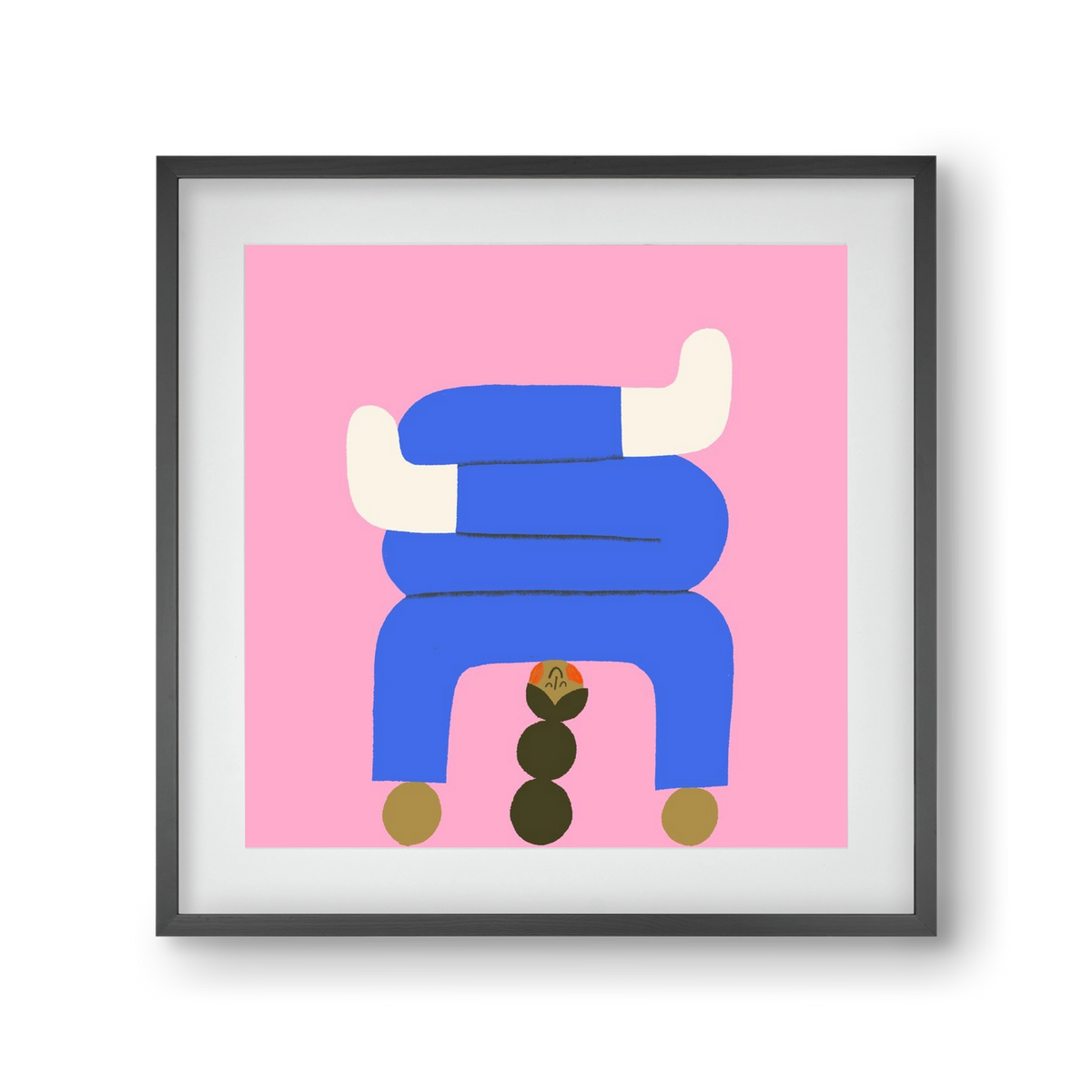 Yoga time, 30x30 cm (20x20 cm), Fekete keret, paszpartuval