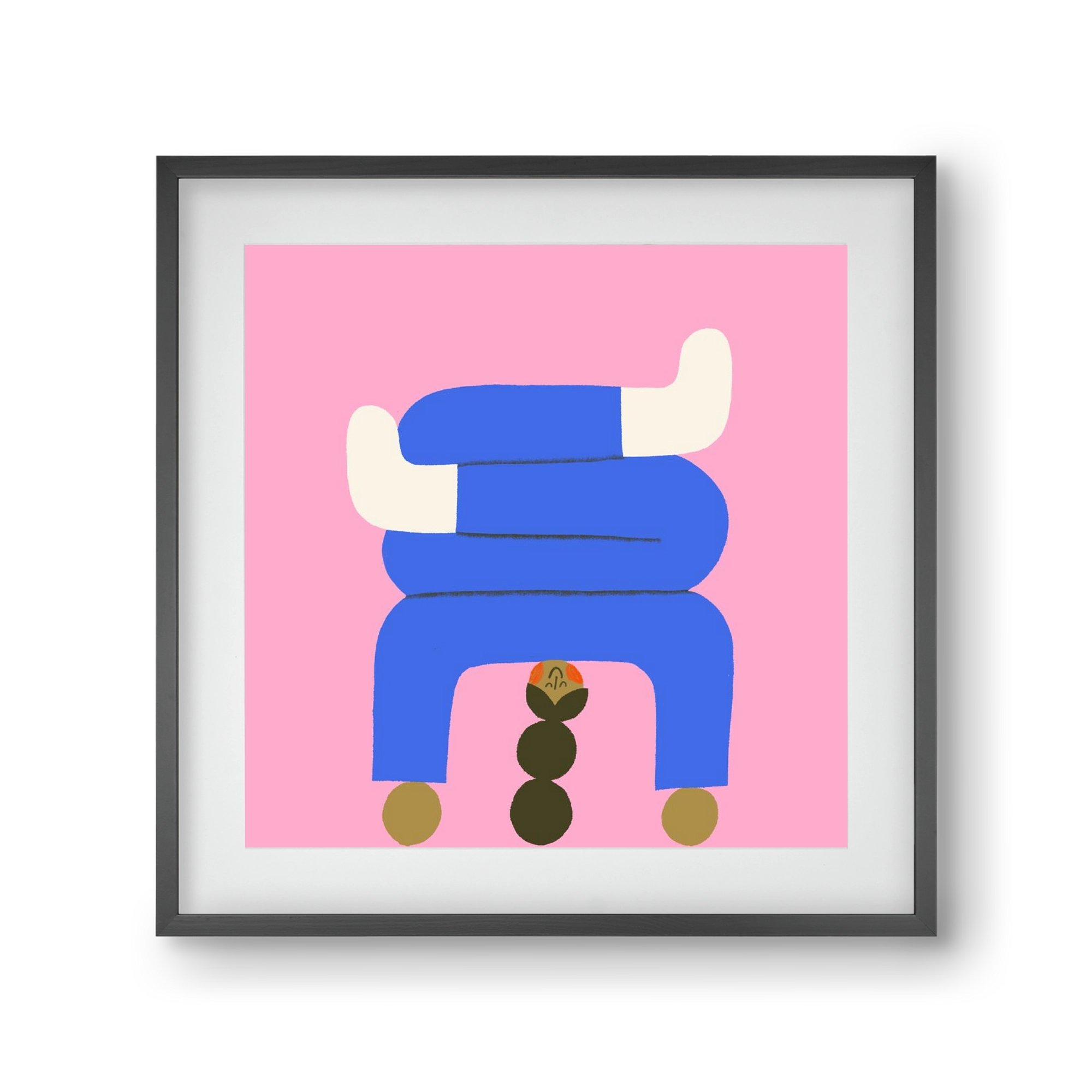 Yoga time, 30x30 cm (20x20 cm), Fekete keret, paszpartuval