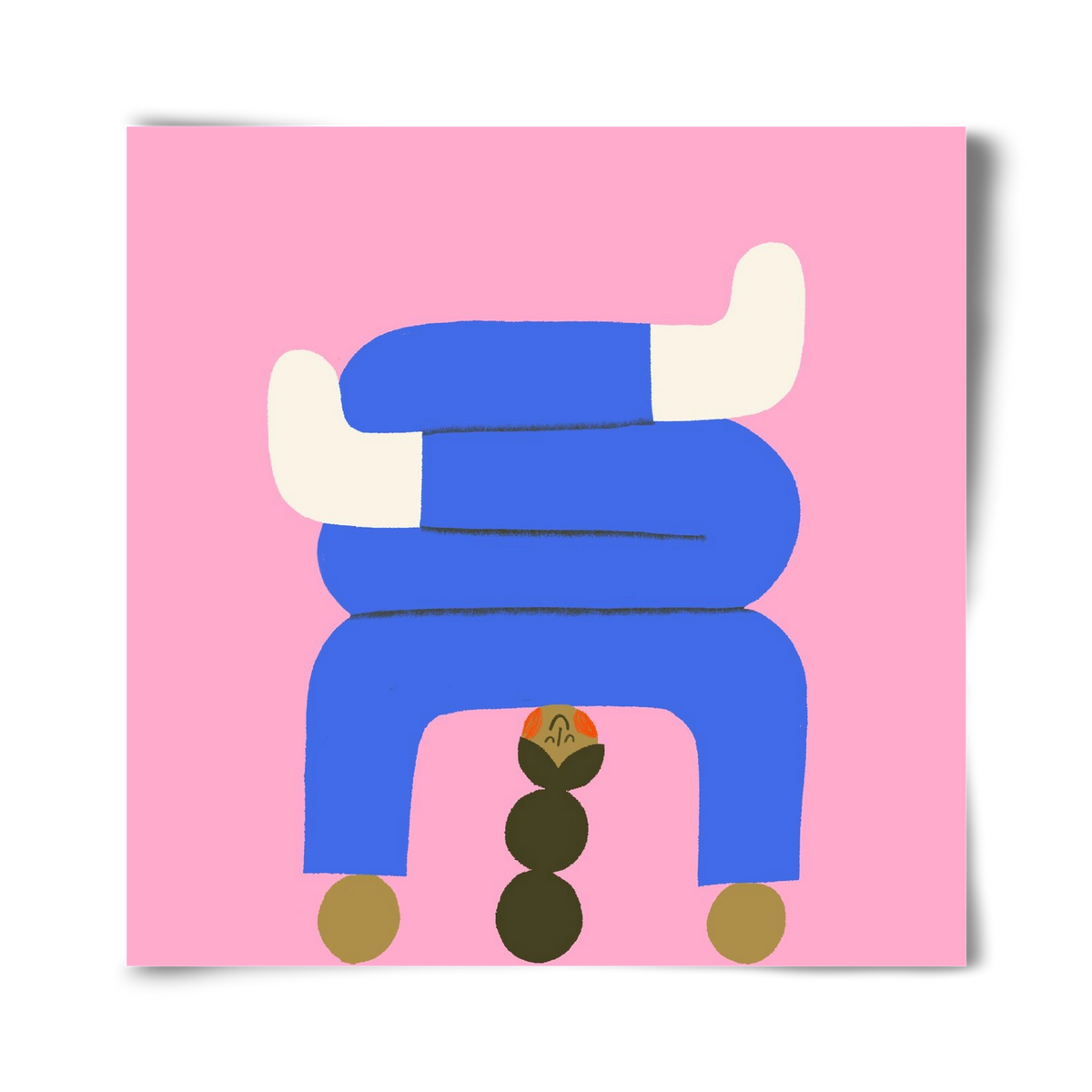 Yoga time, 40x40 cm, Keret nélkül