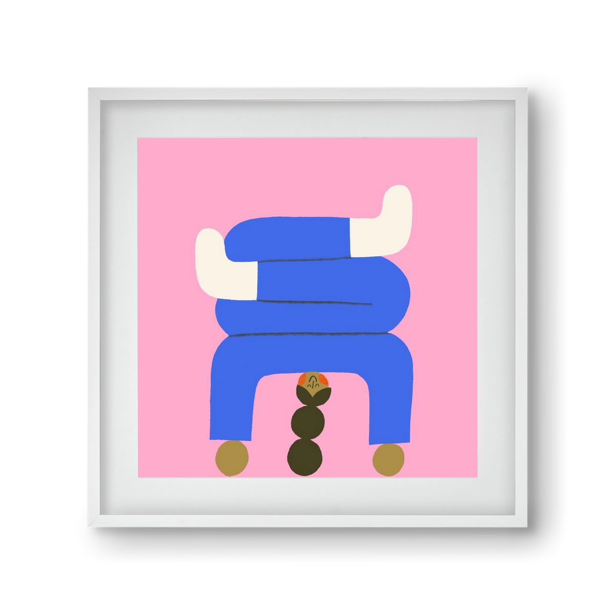 Yoga time, 30x30 cm (20x20 cm), Fehér keret, paszpartuval