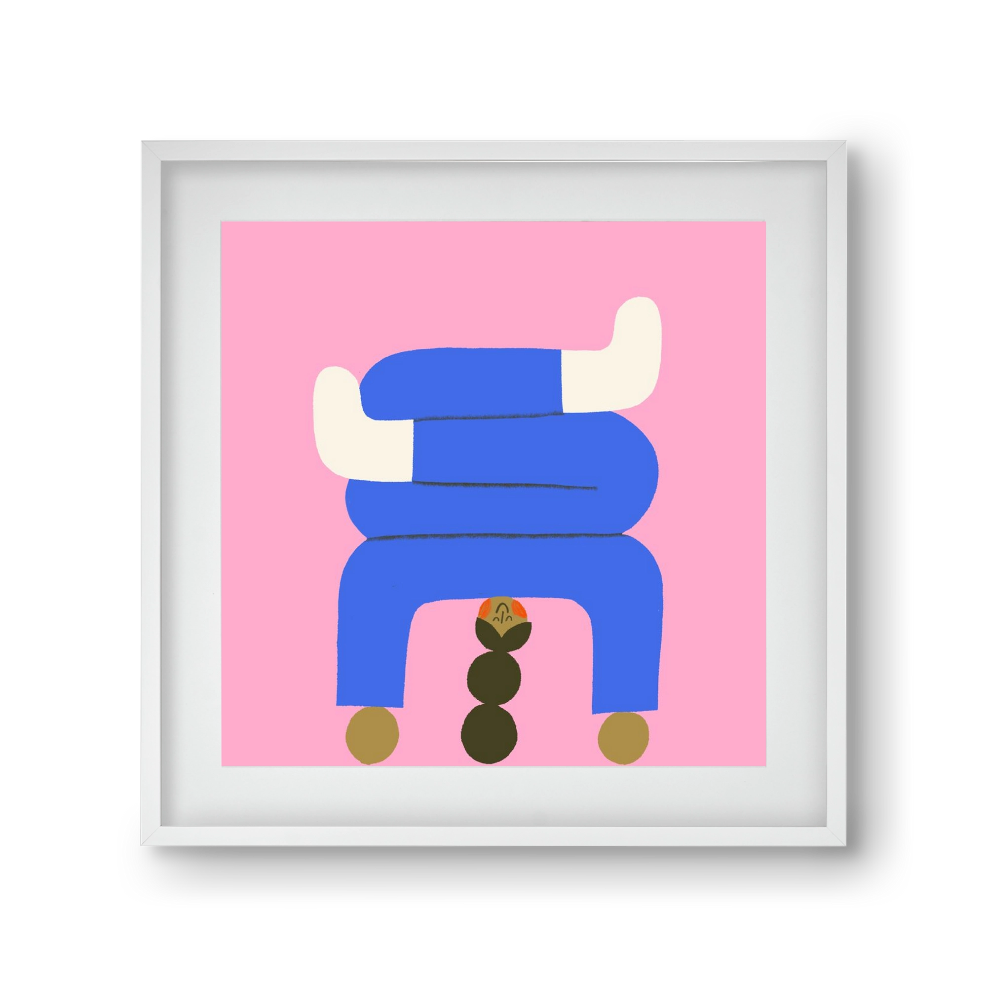 Yoga time, 30x30 cm (20x20 cm), Fehér keret, paszpartuval