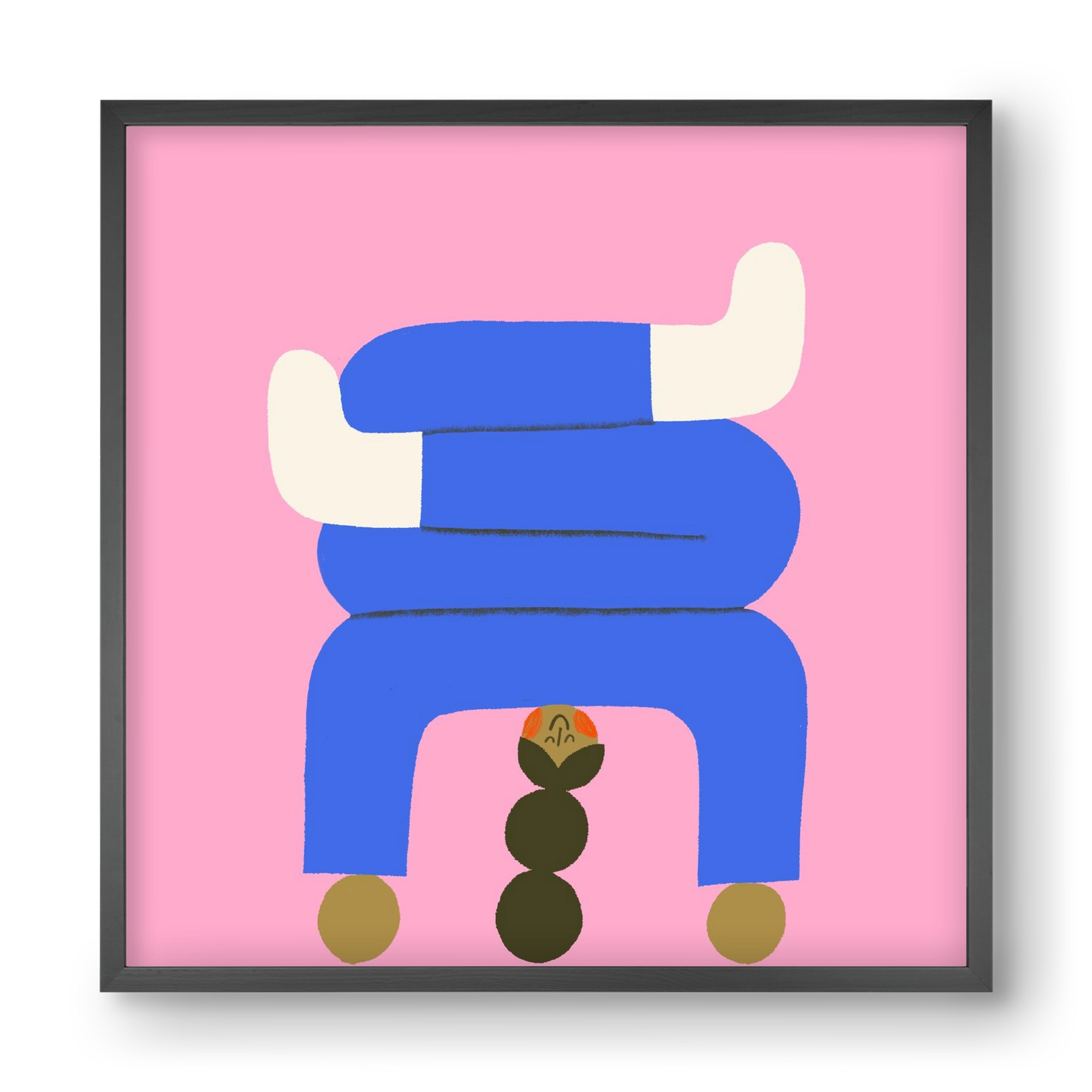 Yoga time, 40x40 cm (40x40 cm), Fekete keret