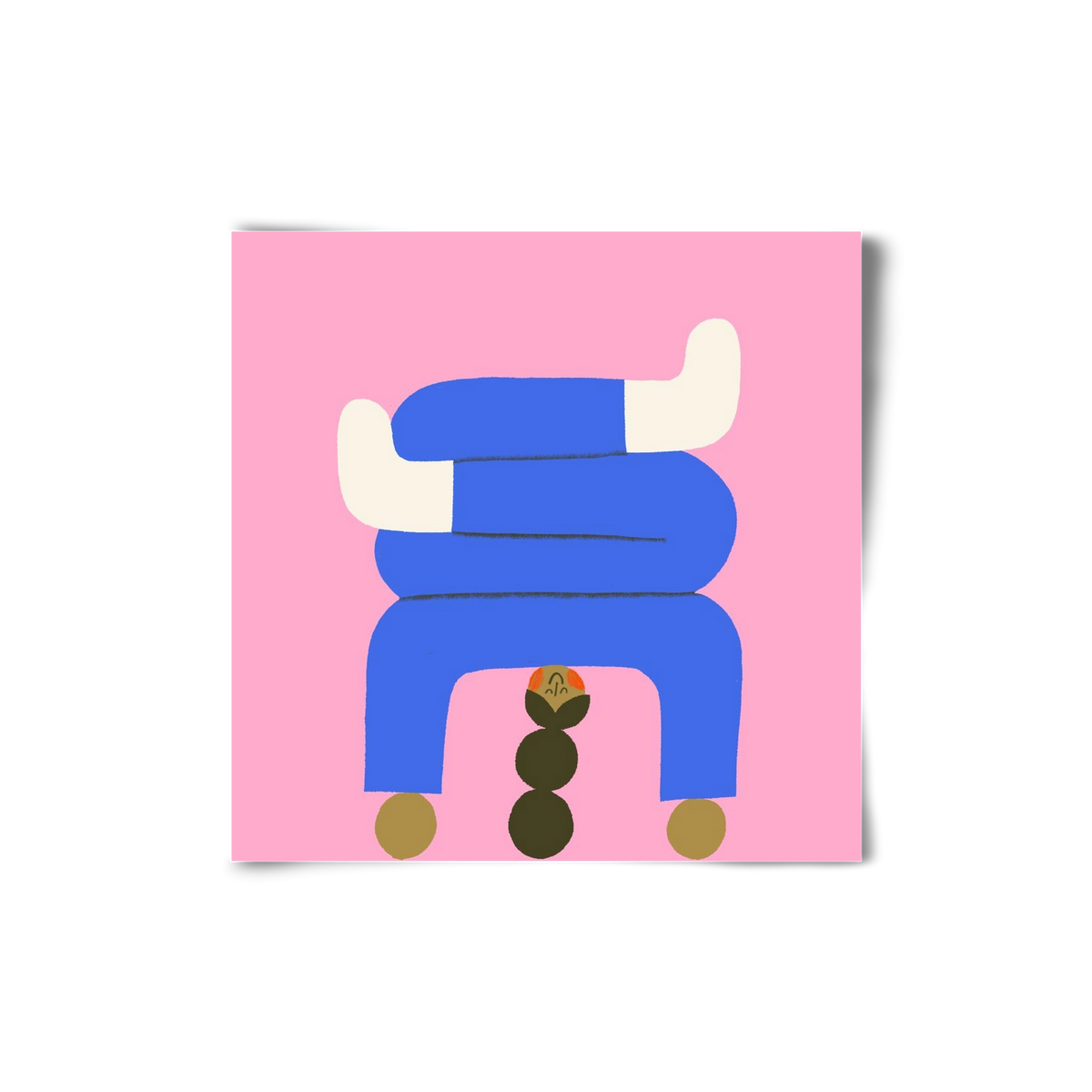 Yoga time, 20x20 cm, Keret nélkül