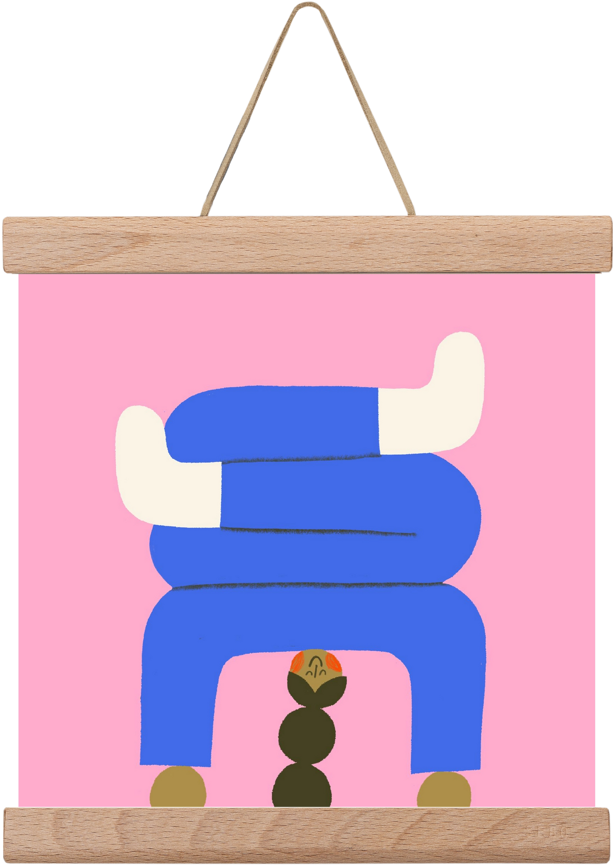 Yoga time, 20x20 cm (20x20 cm), Tölgy akasztó