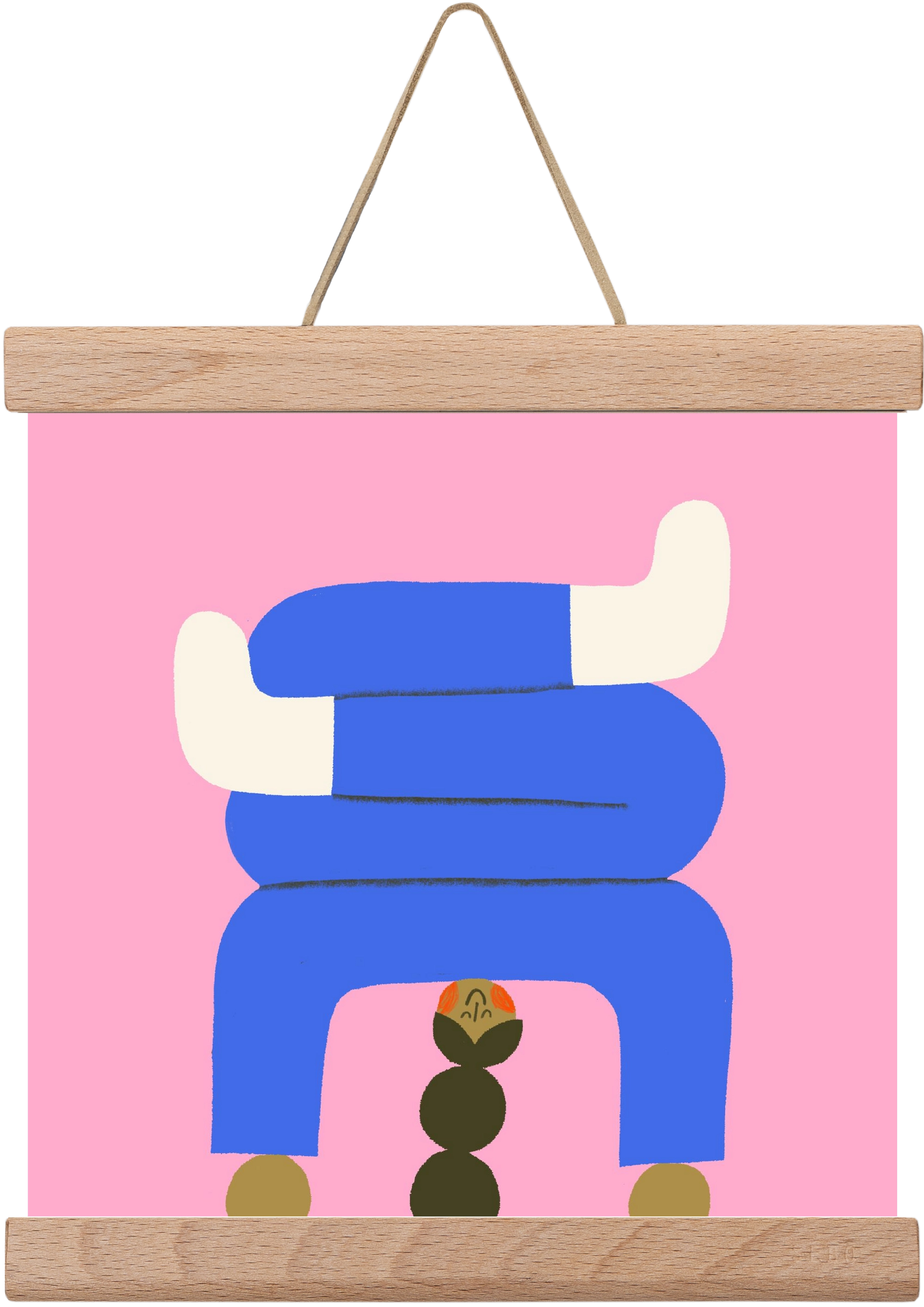 Yoga time, 20x20 cm (20x20 cm), Tölgy akasztó