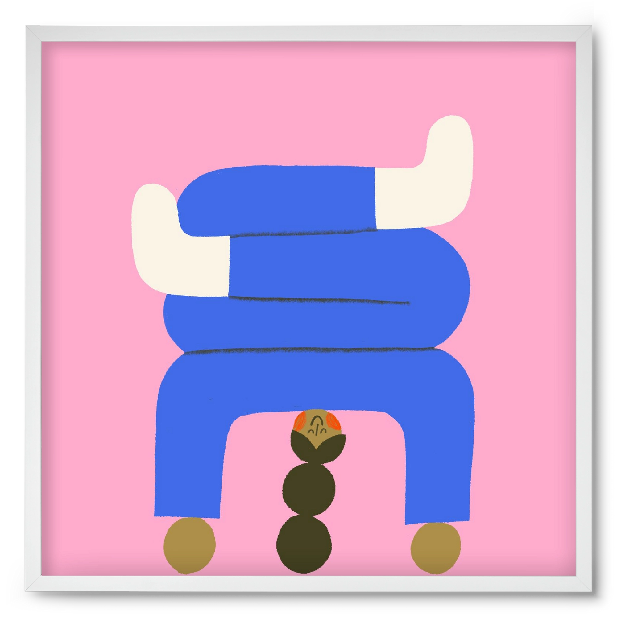 Yoga time, 50x50 cm (50x50 cm), Fehér keret