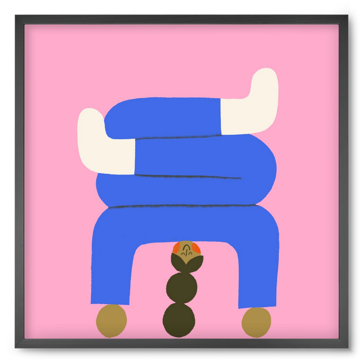 Yoga time, 50x50 cm (50x50 cm), Fekete keret