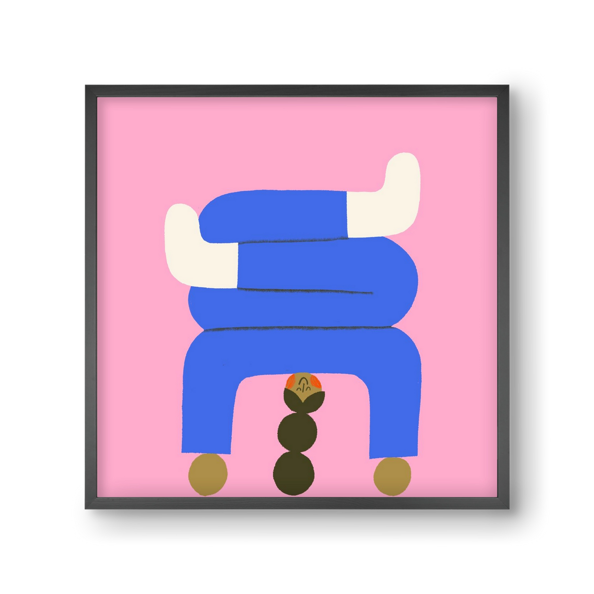 Yoga time, 30x30 cm (30x30 cm), Fekete keret