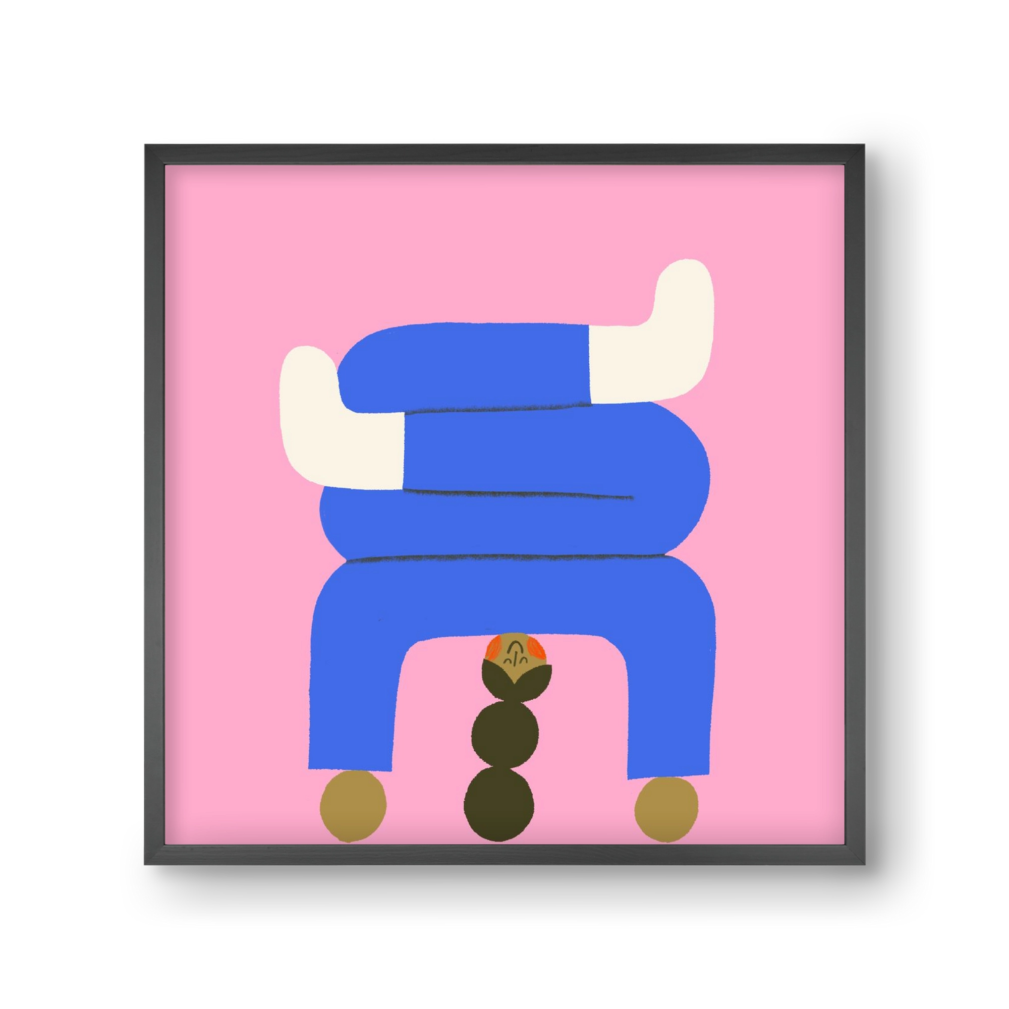 Yoga time, 30x30 cm (30x30 cm), Fekete keret