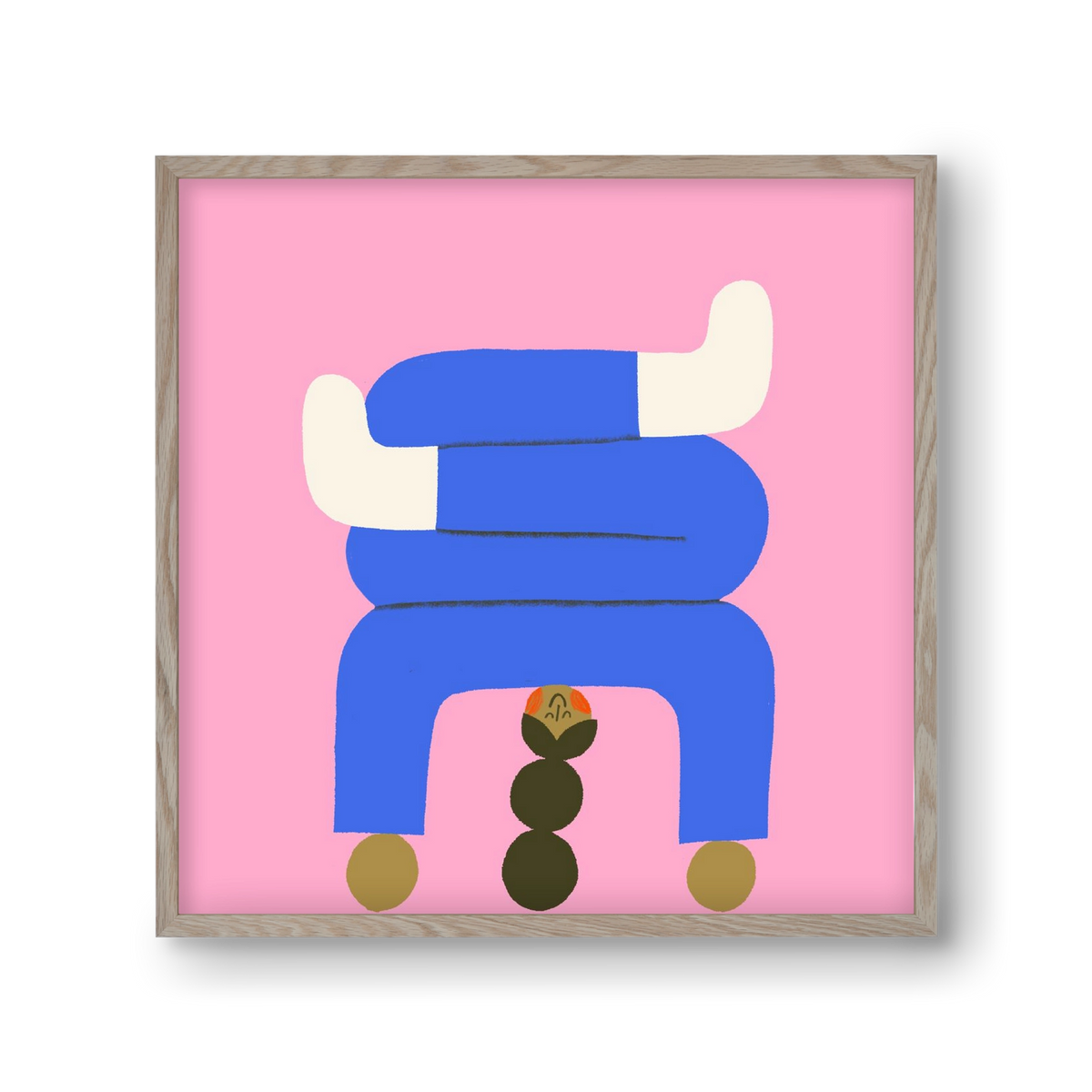 Yoga time, 30x30 cm (30x30 cm), Tölgy keret