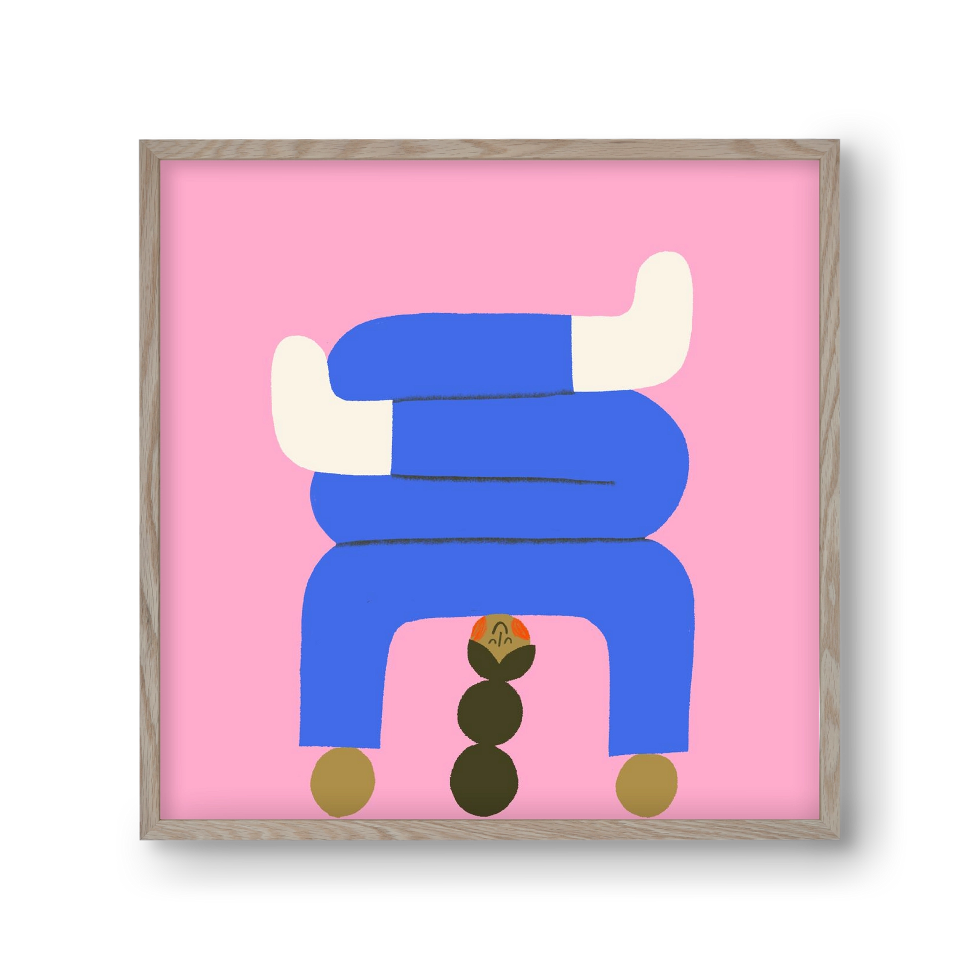 Yoga time, 30x30 cm (30x30 cm), Tölgy keret