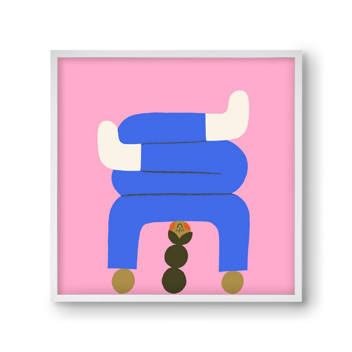 Yoga time, 30x30 cm (30x30 cm), Fehér keret