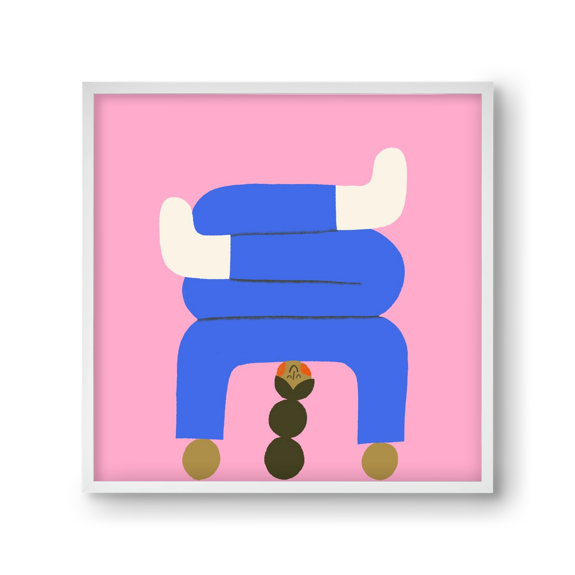 Yoga time, 30x30 cm (30x30 cm), Fehér keret