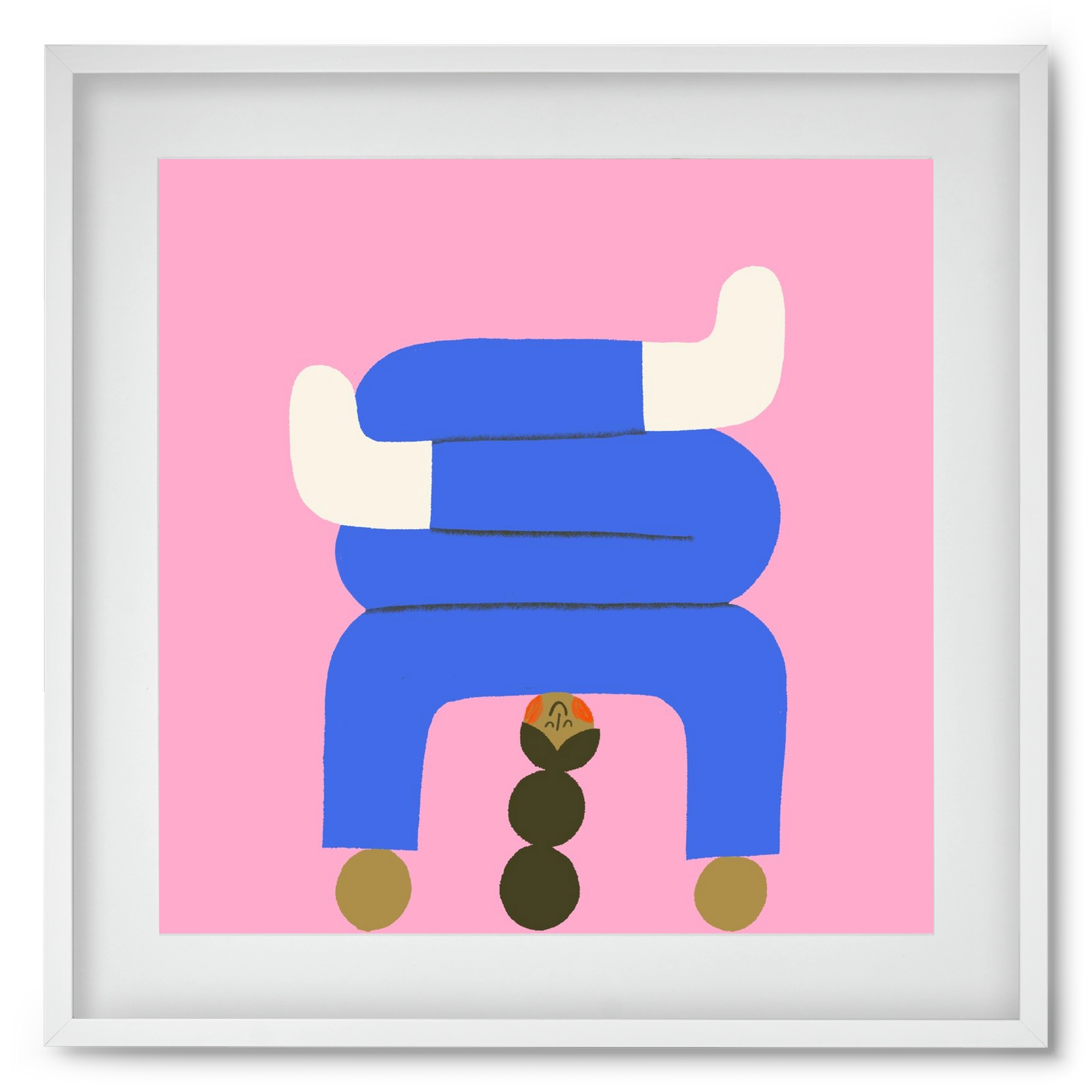 Yoga time, 50x50 cm (40x40 cm), Fehér keret, paszpartuval