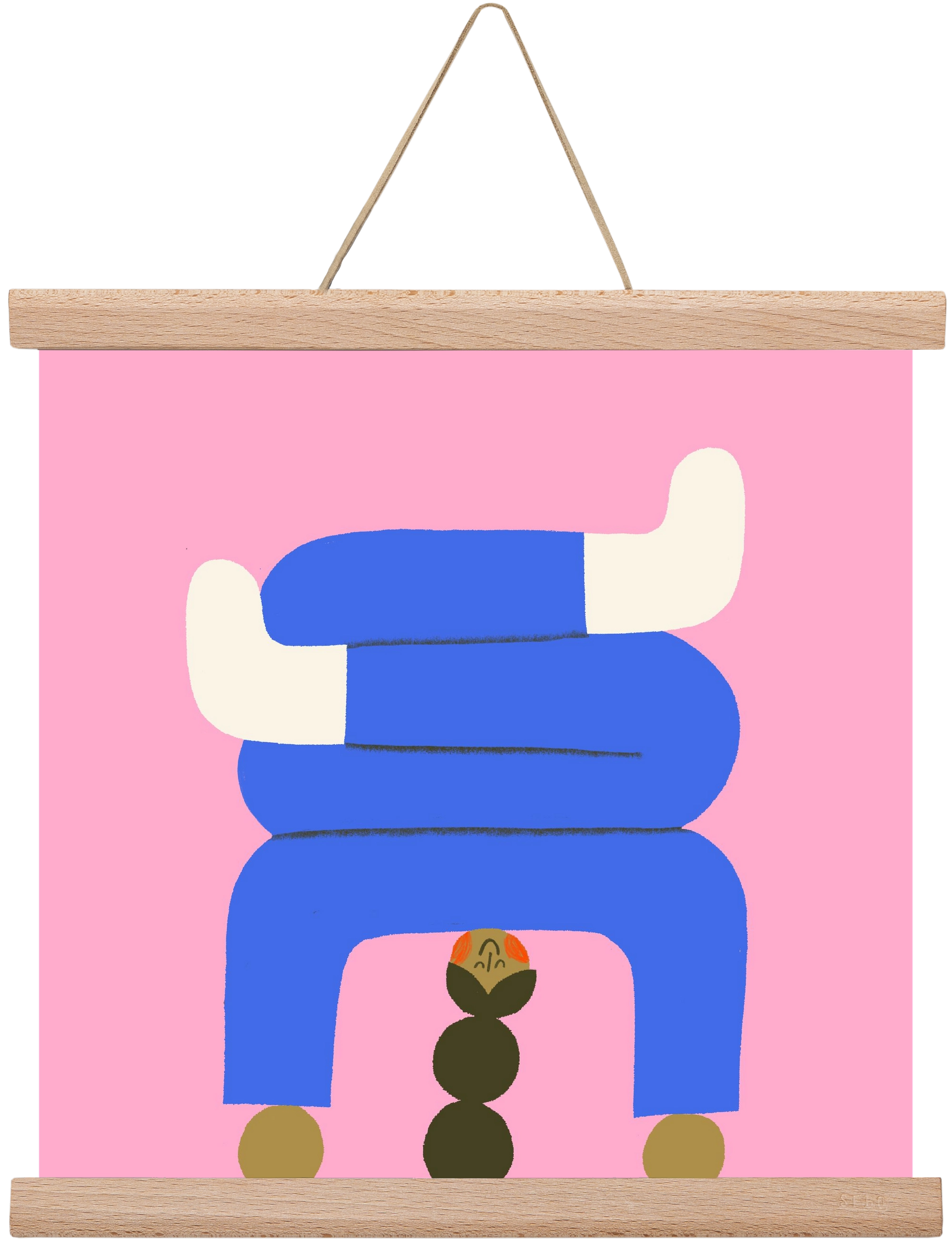 Yoga time, 30x30 cm (30x30 cm), Tölgy akasztó