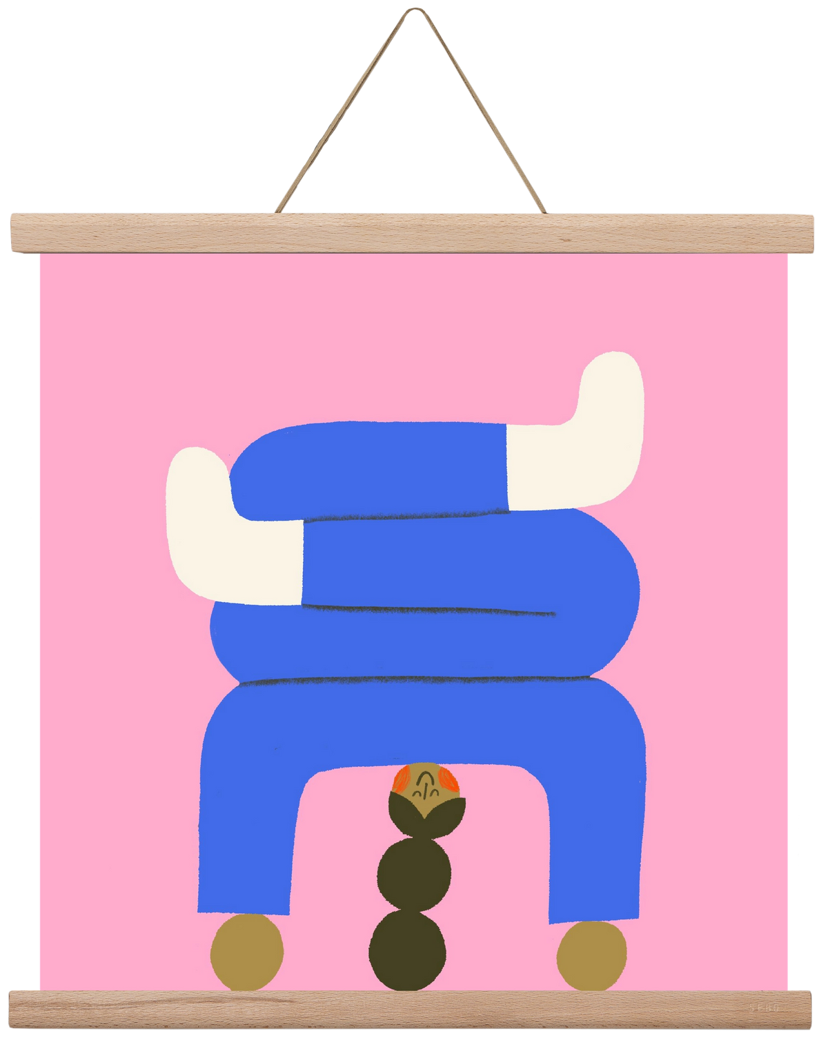 Yoga time, 40x40 cm (40x40 cm), Tölgy akasztó