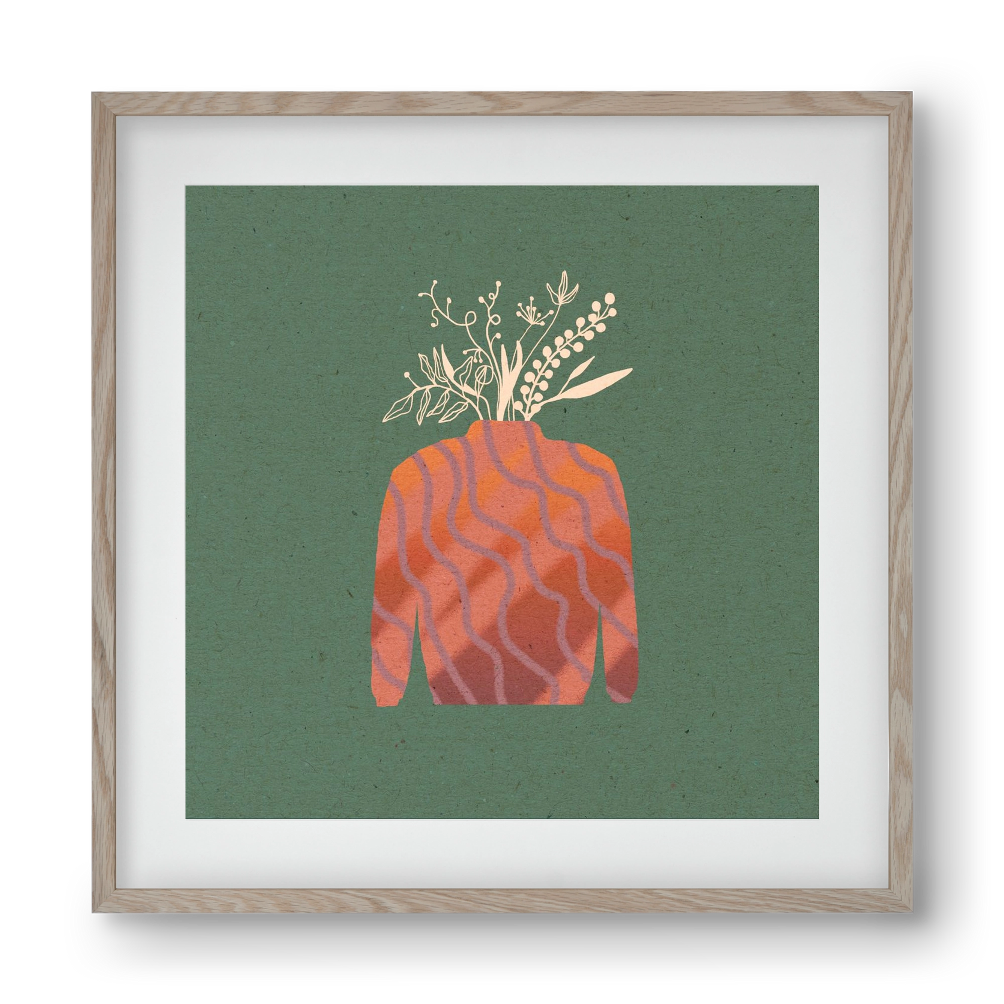 OCTAVIA, 40x40 cm (30x30 cm), Tölgy keret, paszpartuval