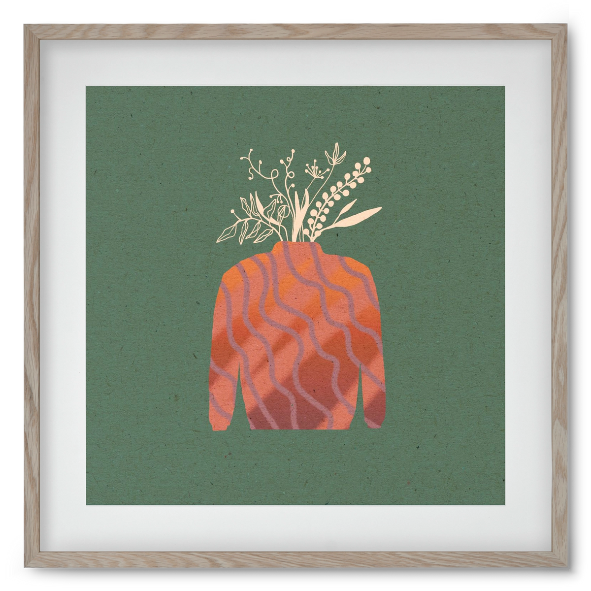 OCTAVIA, 50x50 cm (40x40 cm), Tölgy keret, paszpartuval