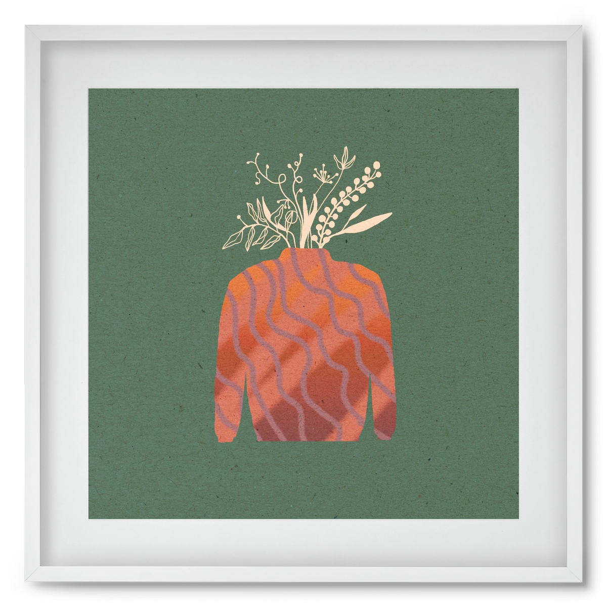 OCTAVIA, 50x50 cm (40x40 cm), Fehér keret, paszpartuval