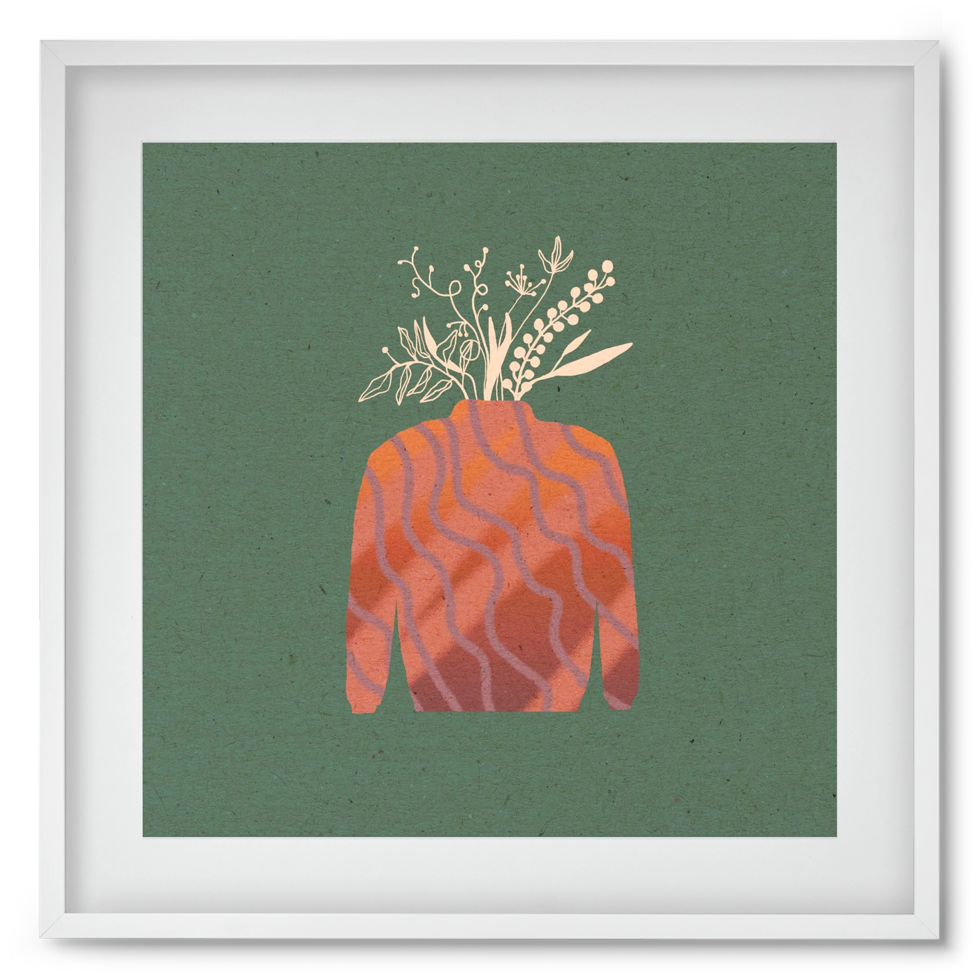 OCTAVIA, 50x50 cm (40x40 cm), Fehér keret, paszpartuval