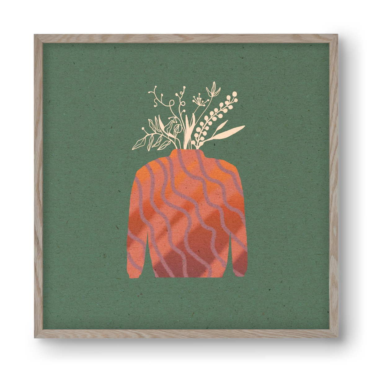 OCTAVIA, 40x40 cm (40x40 cm), Tölgy keret