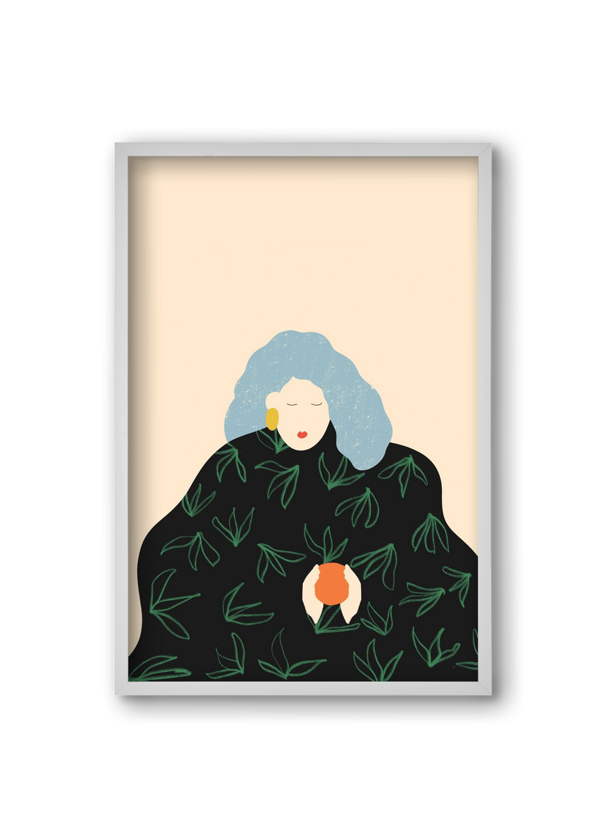 Tangerine, 20x30 cm (20x30 cm), Fehér keret