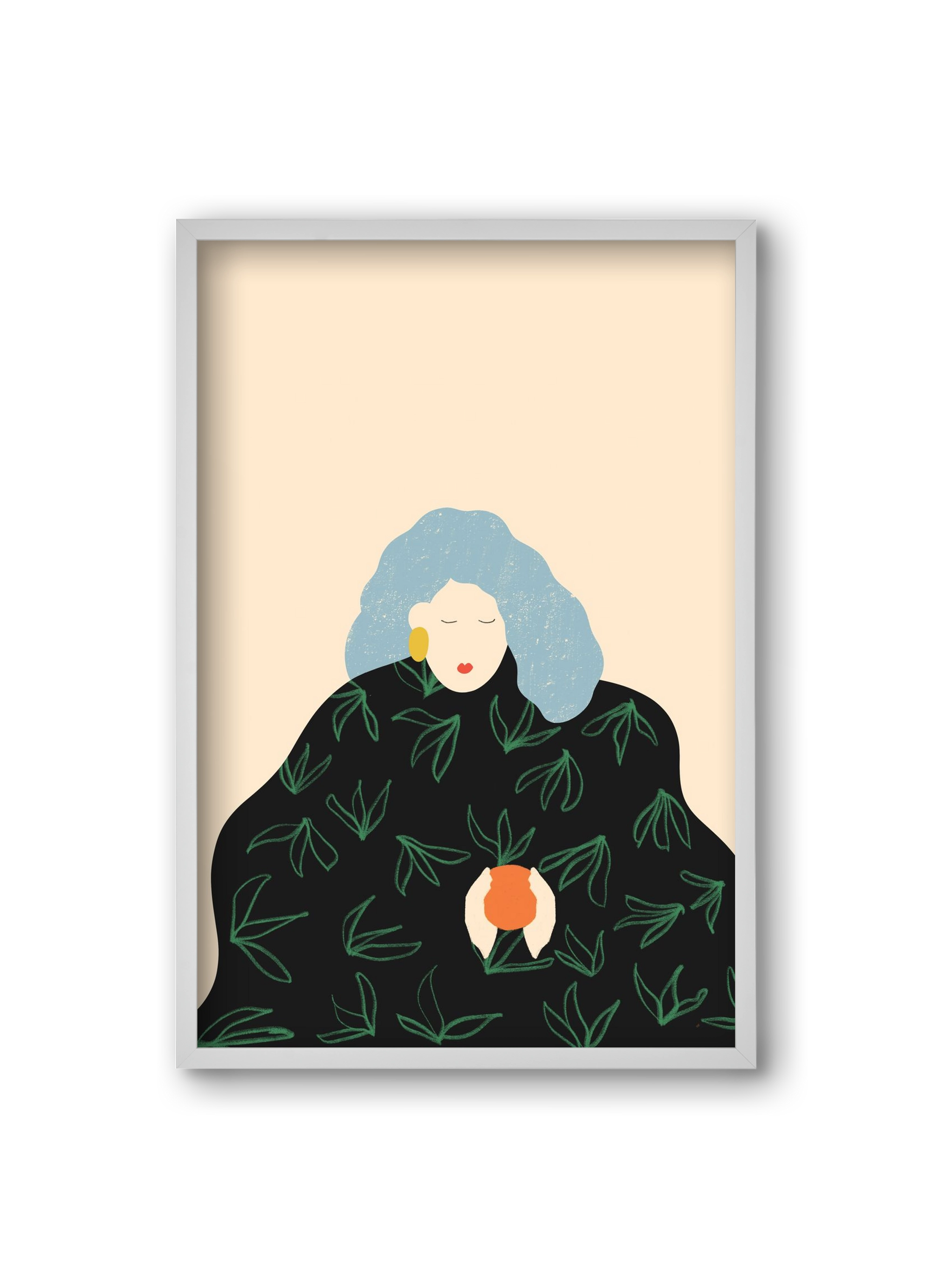 Tangerine, 20x30 cm (20x30 cm), Fehér keret