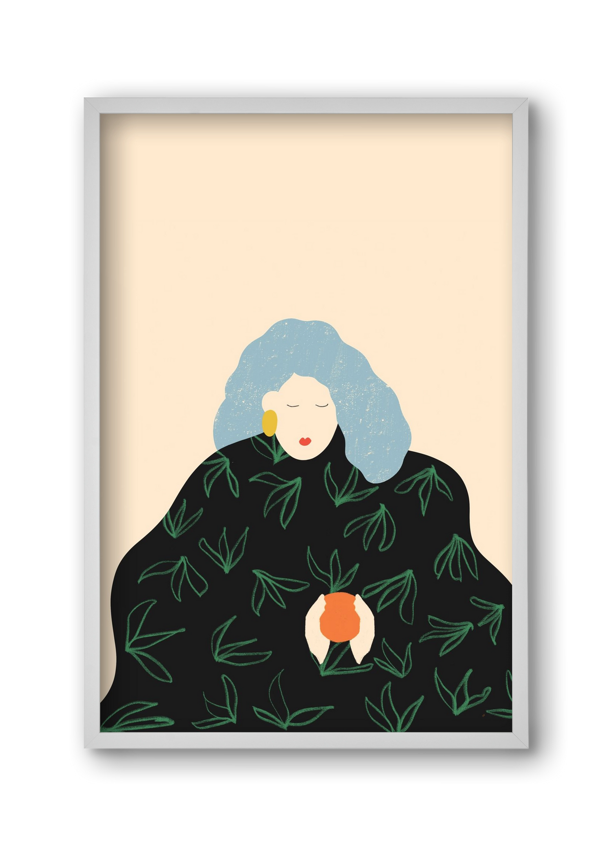 Tangerine, 30x45 cm (30x45 cm), Fehér keret