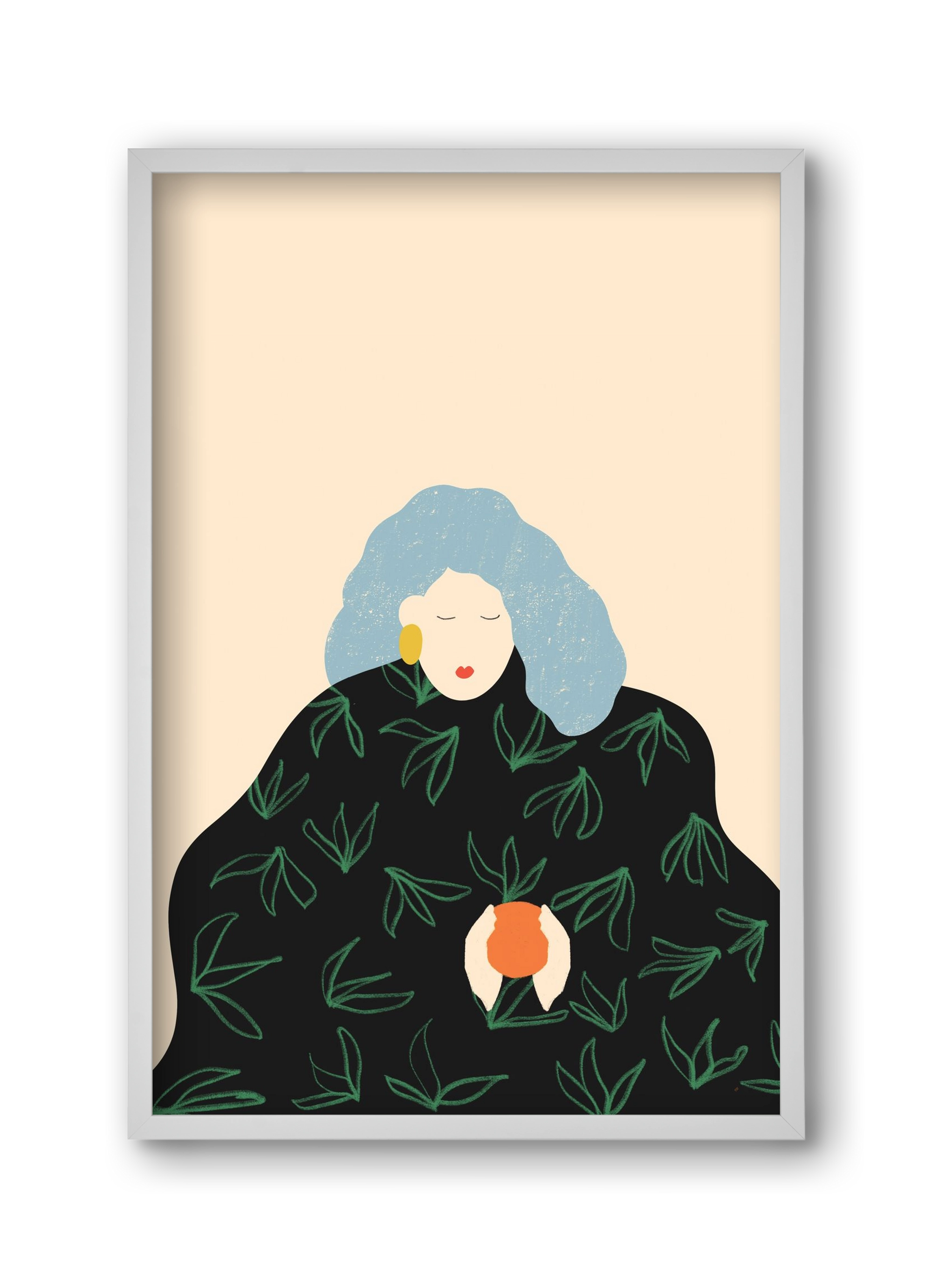 Tangerine, 30x45 cm (30x45 cm), Fehér keret