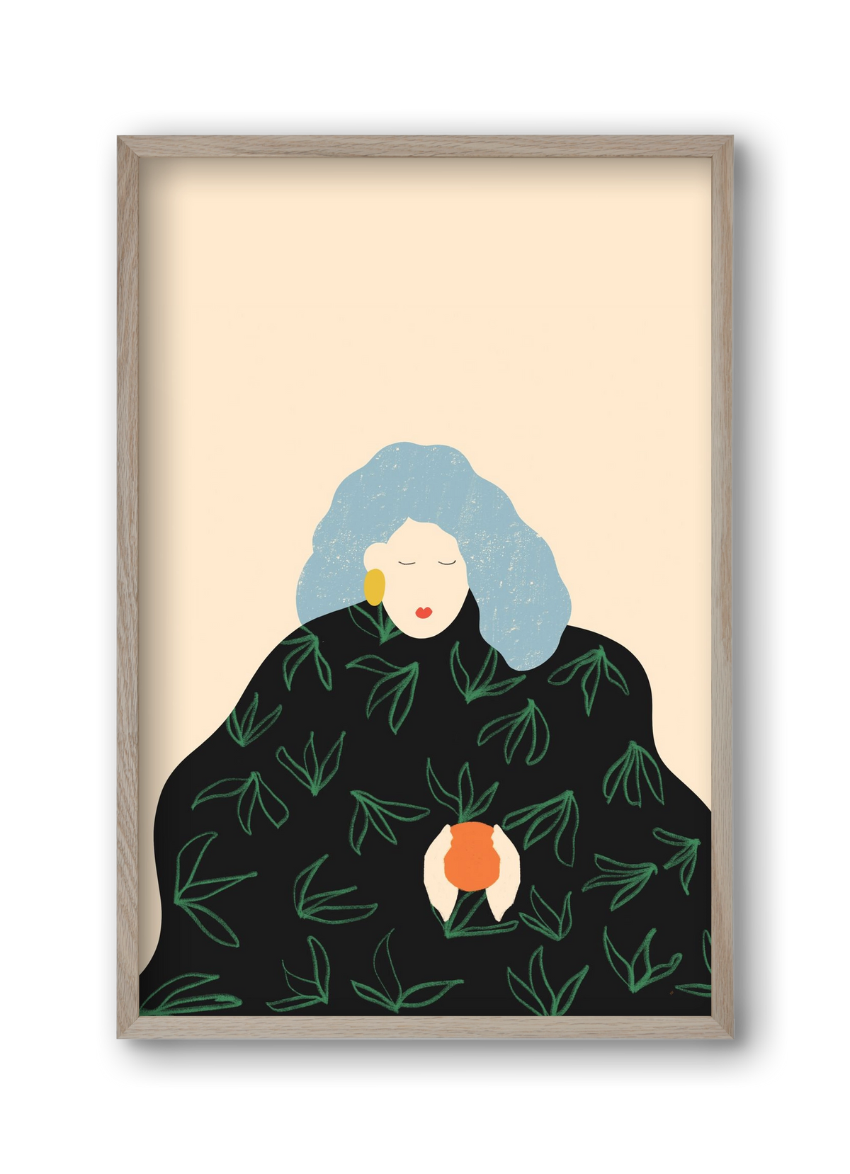 Tangerine, 30x45 cm (30x45 cm), Tölgy keret