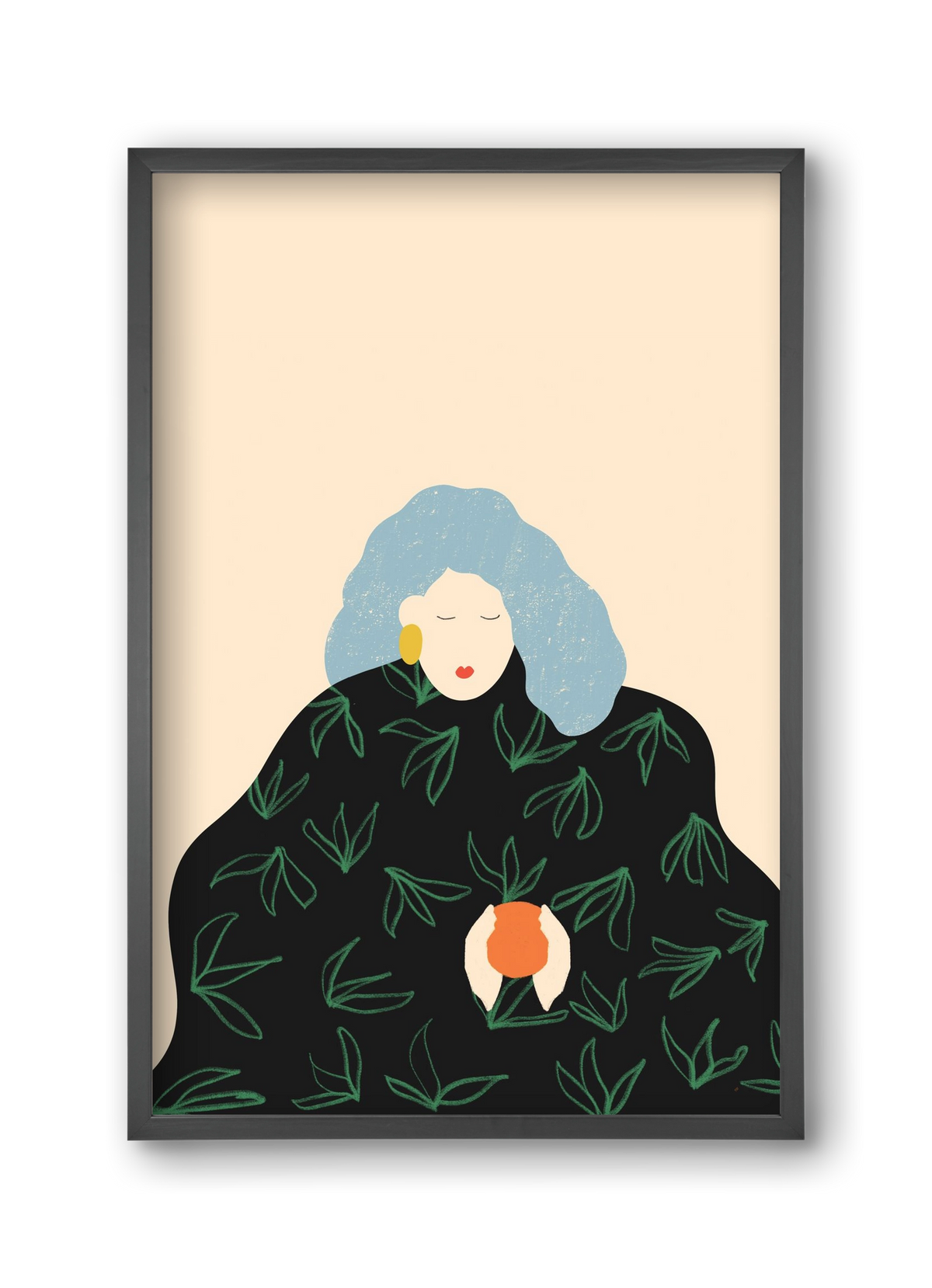 Tangerine, 30x45 cm (30x45 cm), Fekete keret